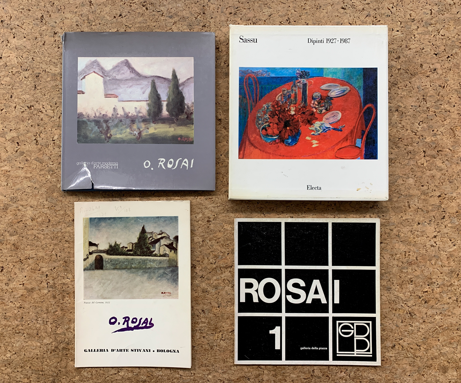 OTTONE ROSAI E ALIGI SASSU - Lotto unico di 4 cataloghi