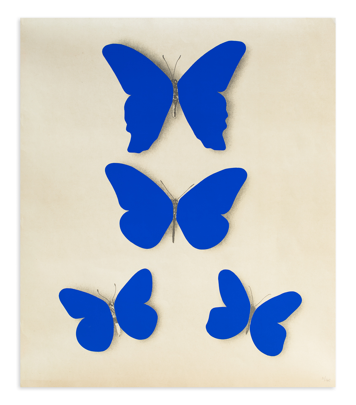 JIRI KOLAR (1914-2002) - 4 papillons bleus, 1968