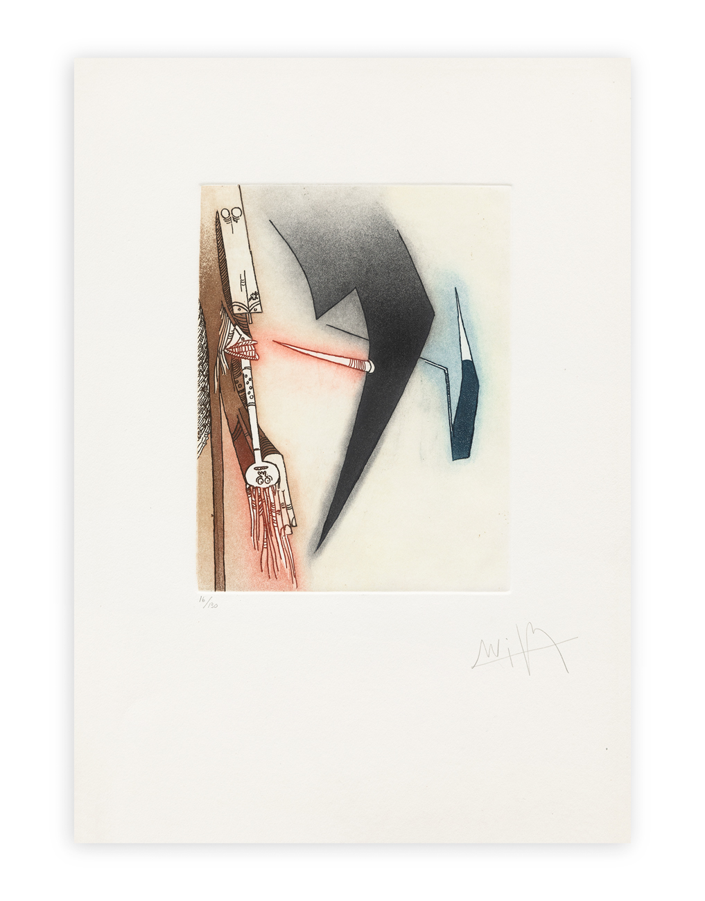 WIFREDO LAM (1902-1982) - Vingtème parallèle, Plate III, 1966