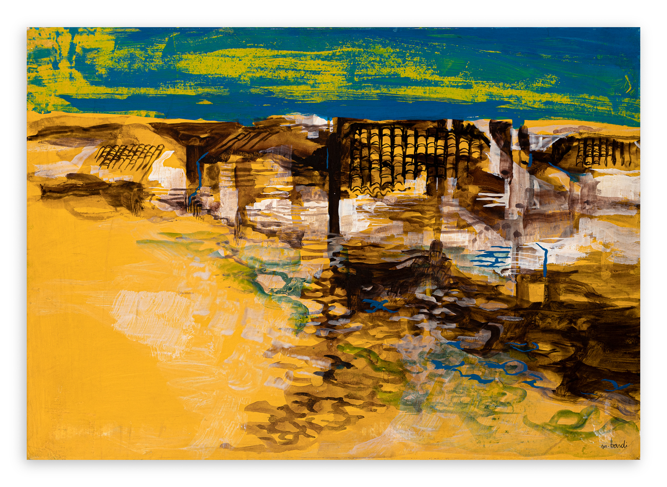 MARIO BARDI (1922-1998) - Paesaggio marino giallo, anni ’70