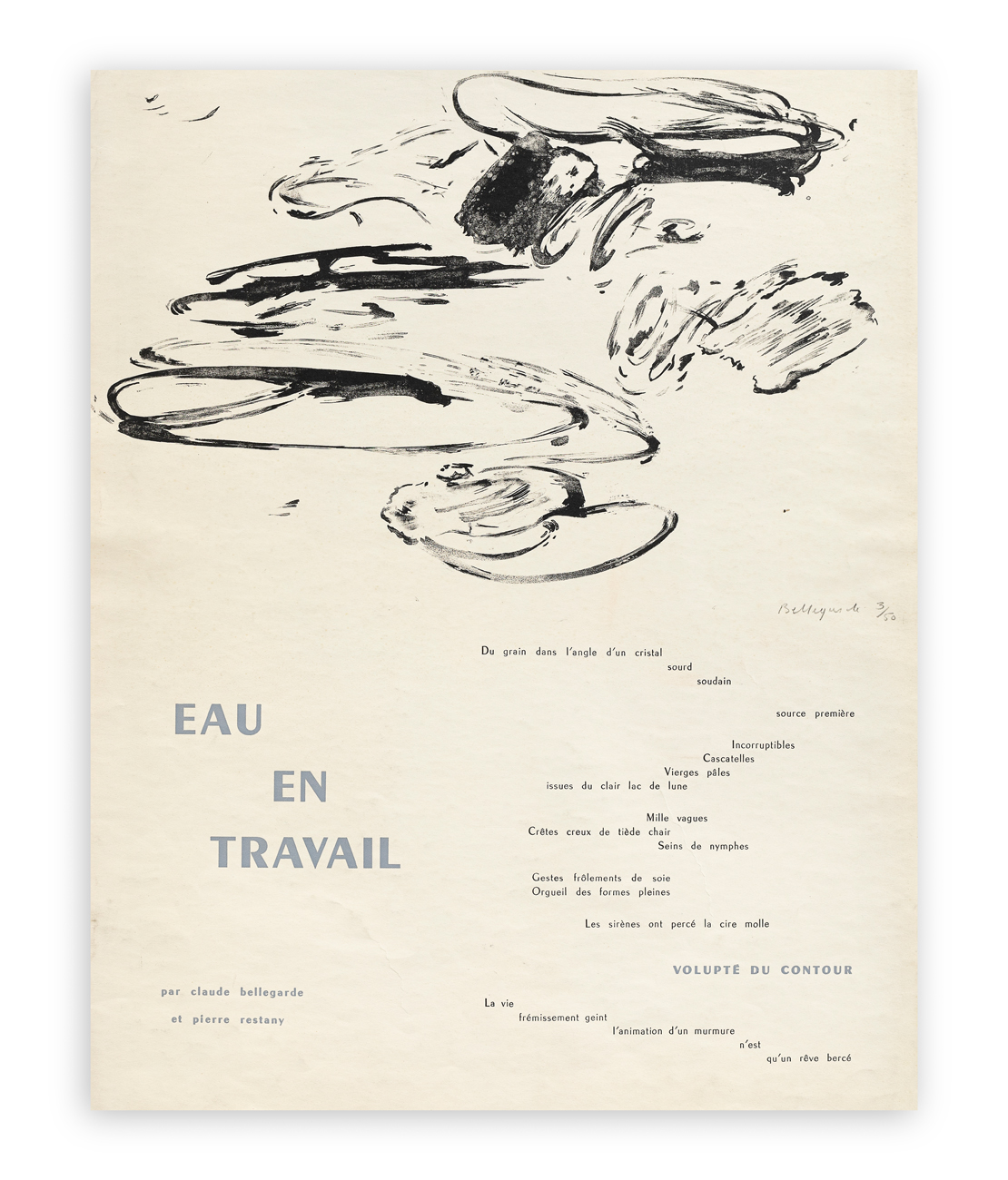 CLAUDE BELLEGARDE (1927-2019) - Eau en travail