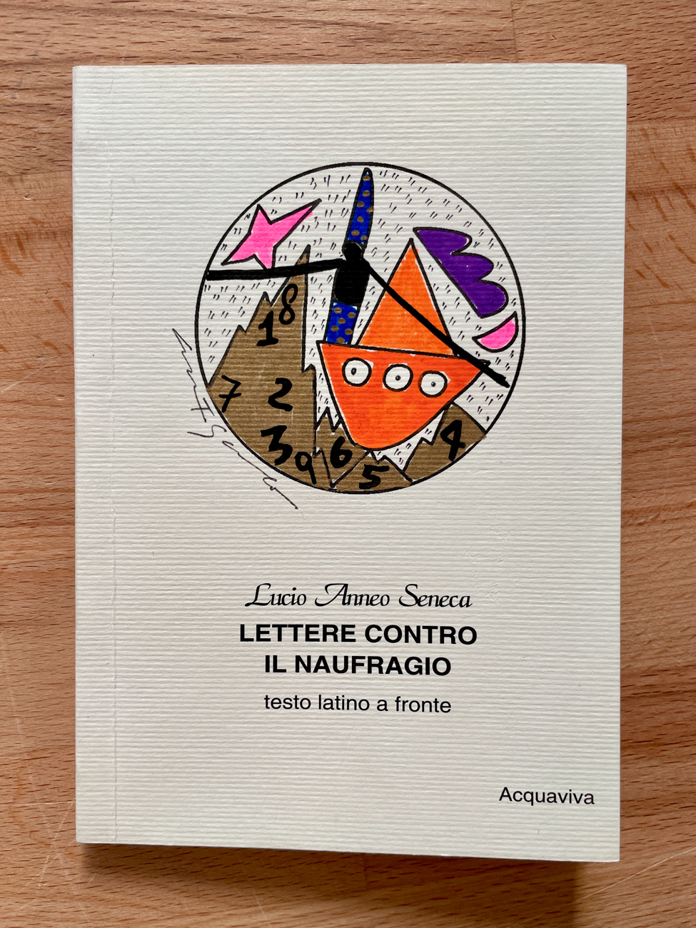 CATALOGHI CON DISEGNO (GIANCARLO MONTUSCHI) - Lucio Anneo Seneca. Lettere contro il naufragio, 2002