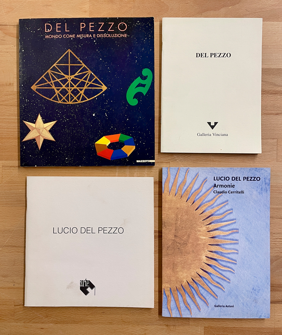 LUCIO DEL PEZZO - Lotto unico di 4 cataloghi