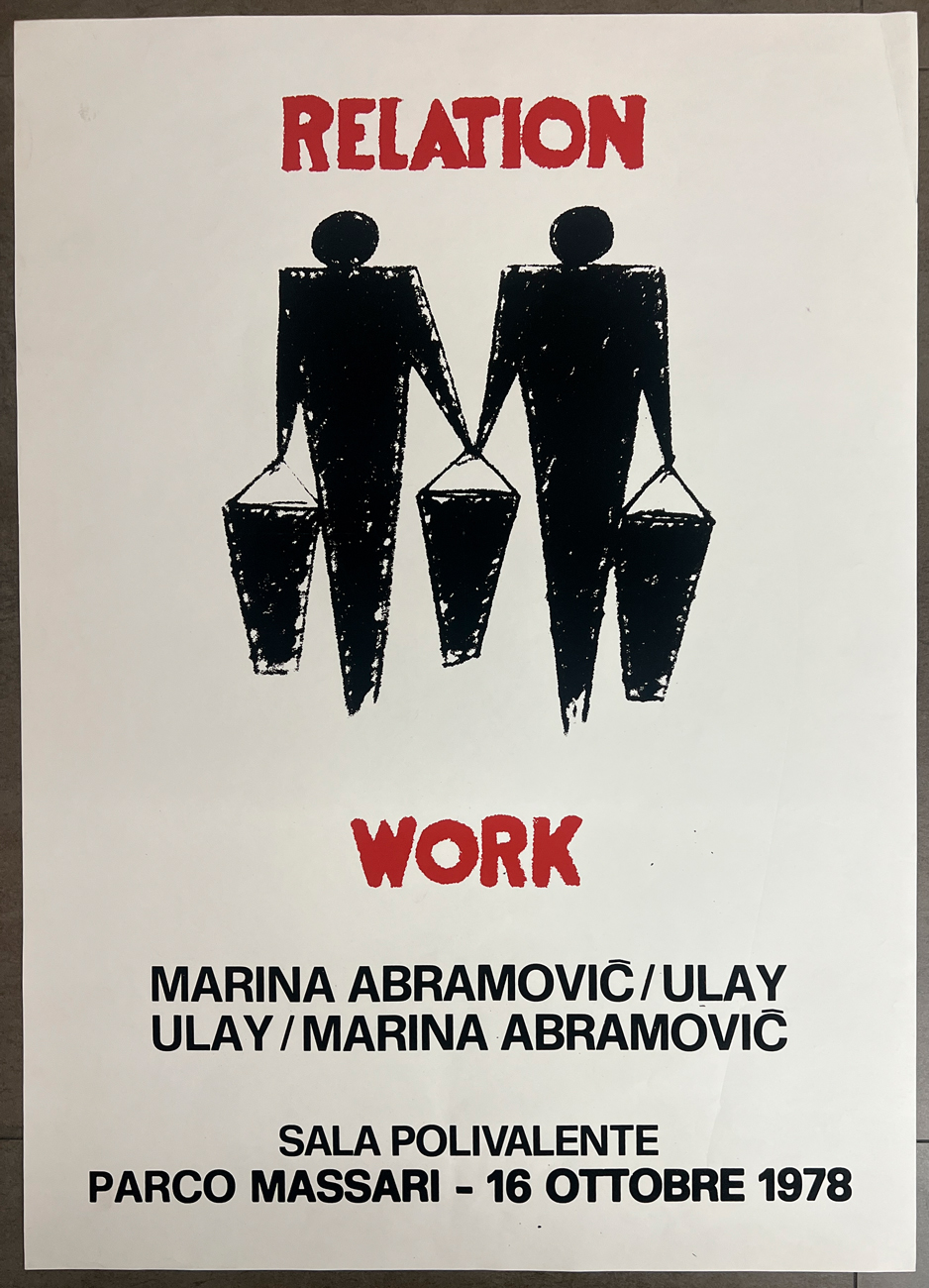 MARINA ABRAMOVIC E ULAY - Marina Abramovic/Ulay - Ulay/Marina Abramovic. Relation work, 1978