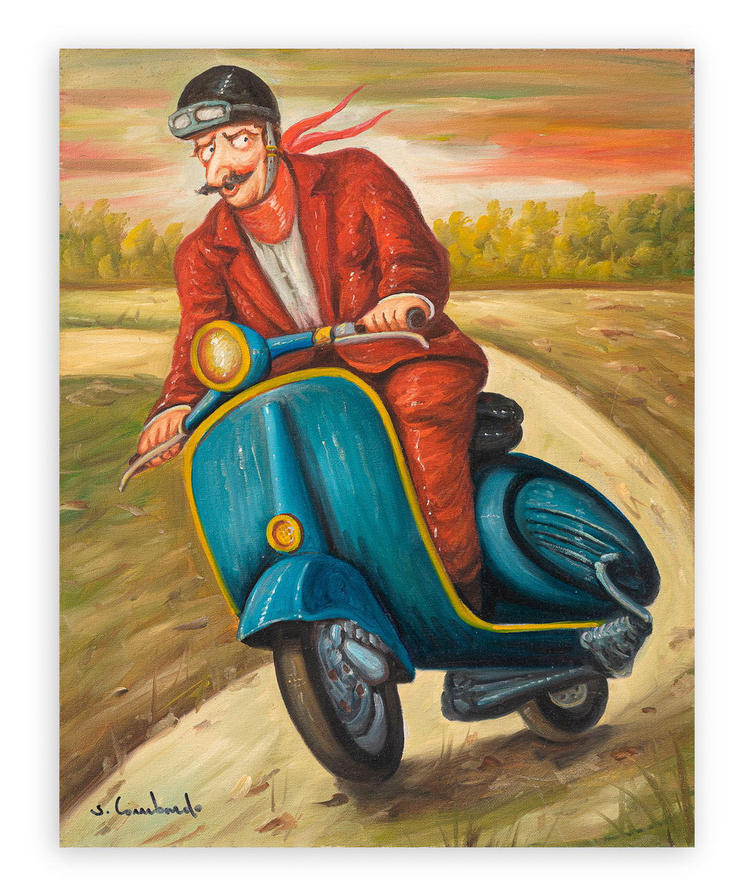 SALVO LOMBARDO (1948) In Vespa