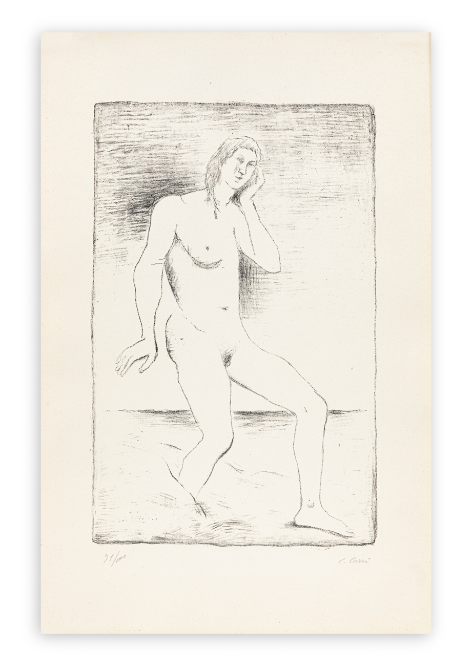 CARLO CARRÀ (1881-1966) - Bagnante (Nudo femminile), 1944