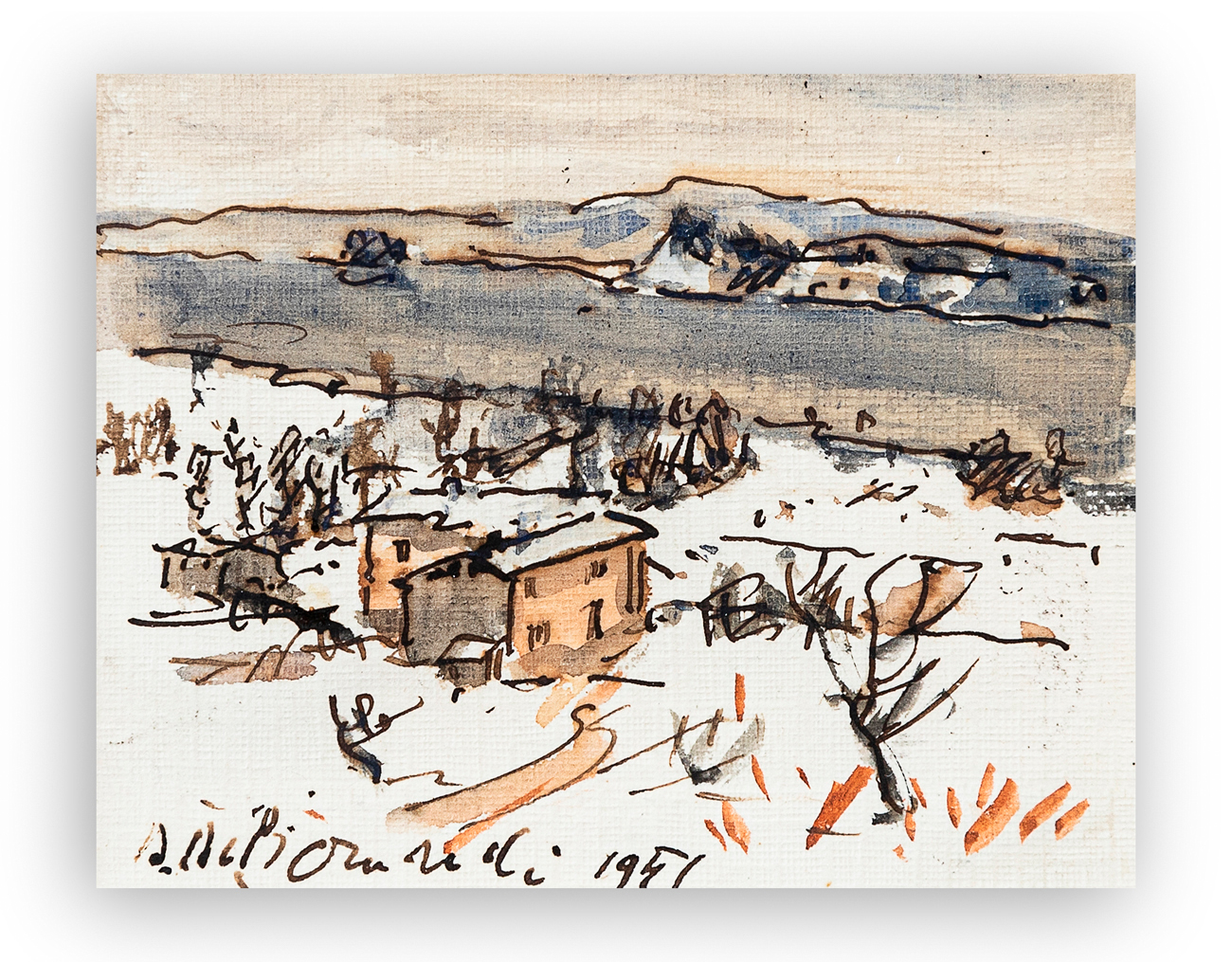 DOMENICO DE BERNARDI (1892-1963) - Senza Titolo, 1951