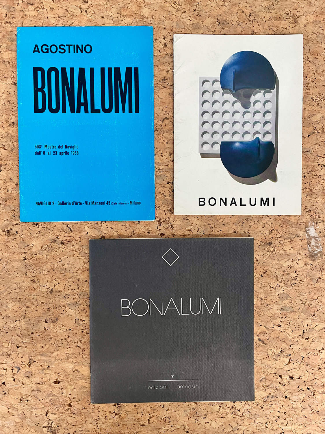 AGOSTINO BONALUMI - Lotto unico di 3 cataloghi