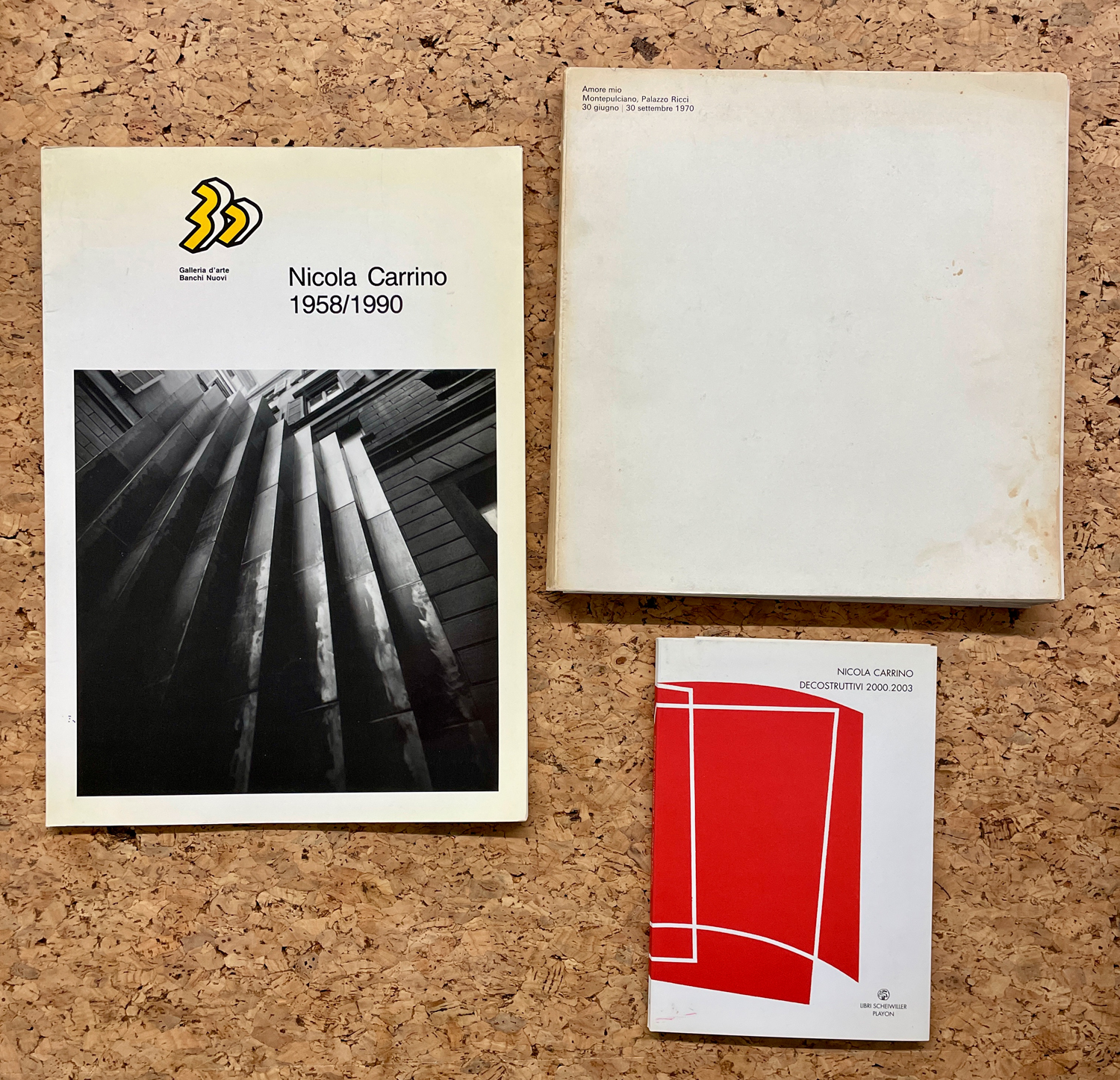 NICOLA CARRINO E COLLETTIVE D'ARTE - Lotto unico di 3 cataloghi