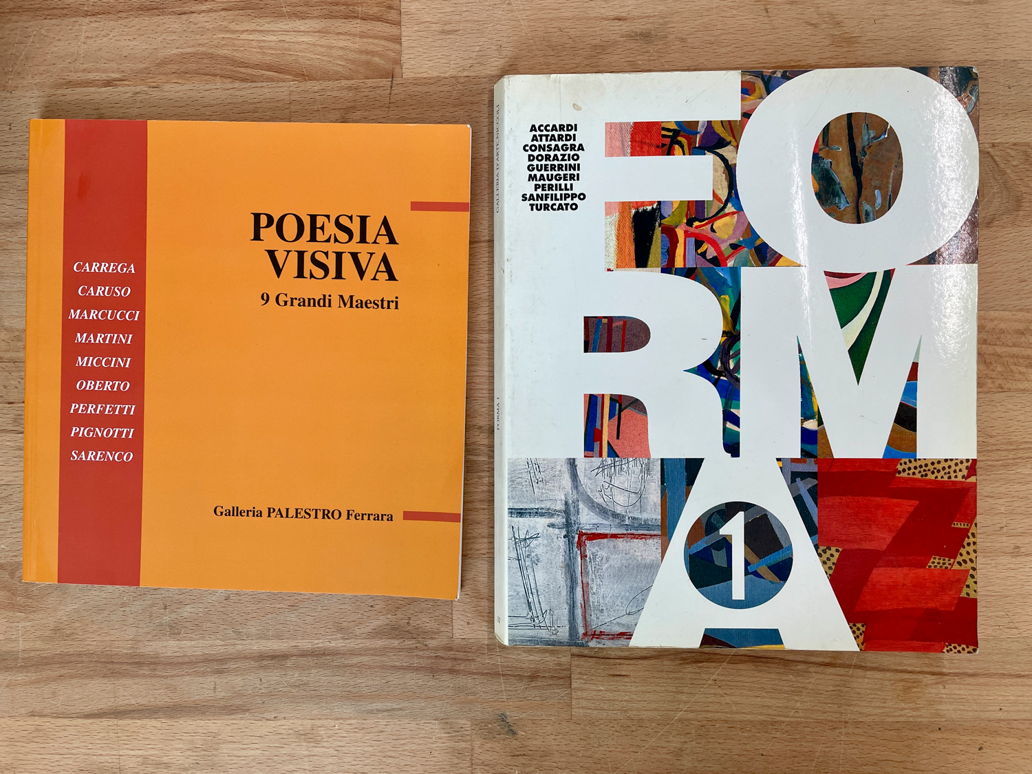 POESIA VISIVA E FORMA UNO - Lotto unico di 2 cataloghi