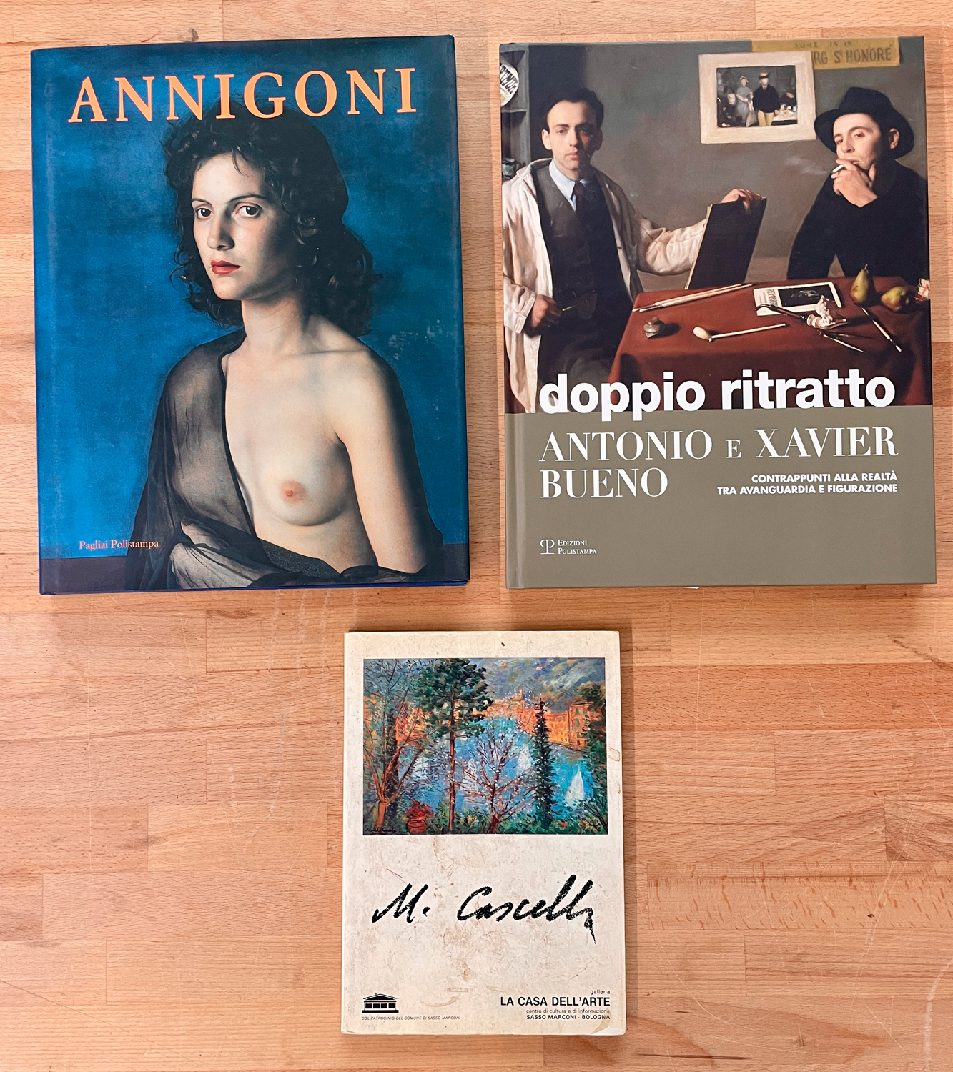 PIETRO ANNIGONI, ANTONIO E XAVIER BUENO E MICHELE CASCELLA - Lotto unico di 3 cataloghi: