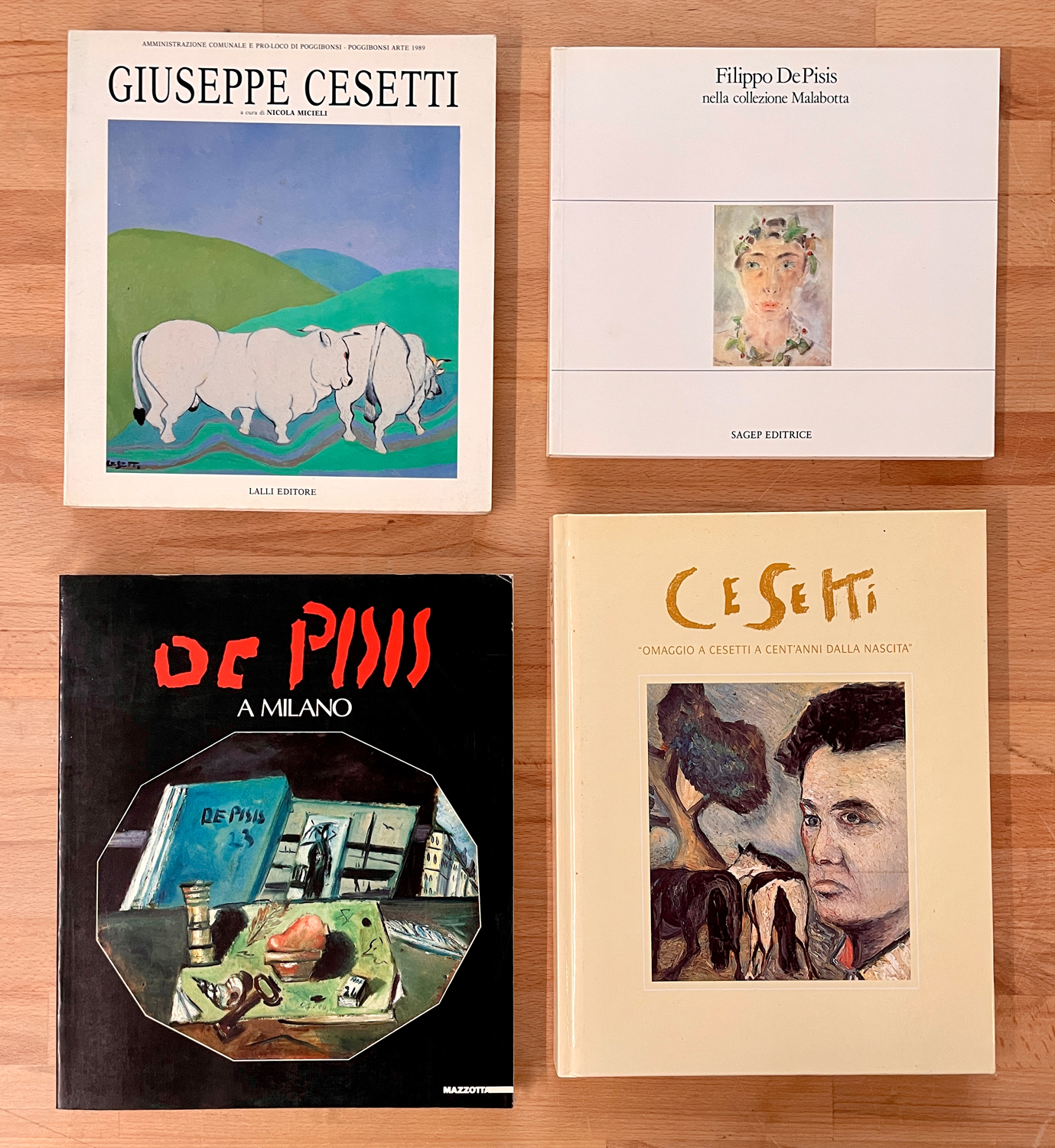 FILIPPO DE PISIS E GIUSEPPE CESETTI - Lotto unico di 4 cataloghi