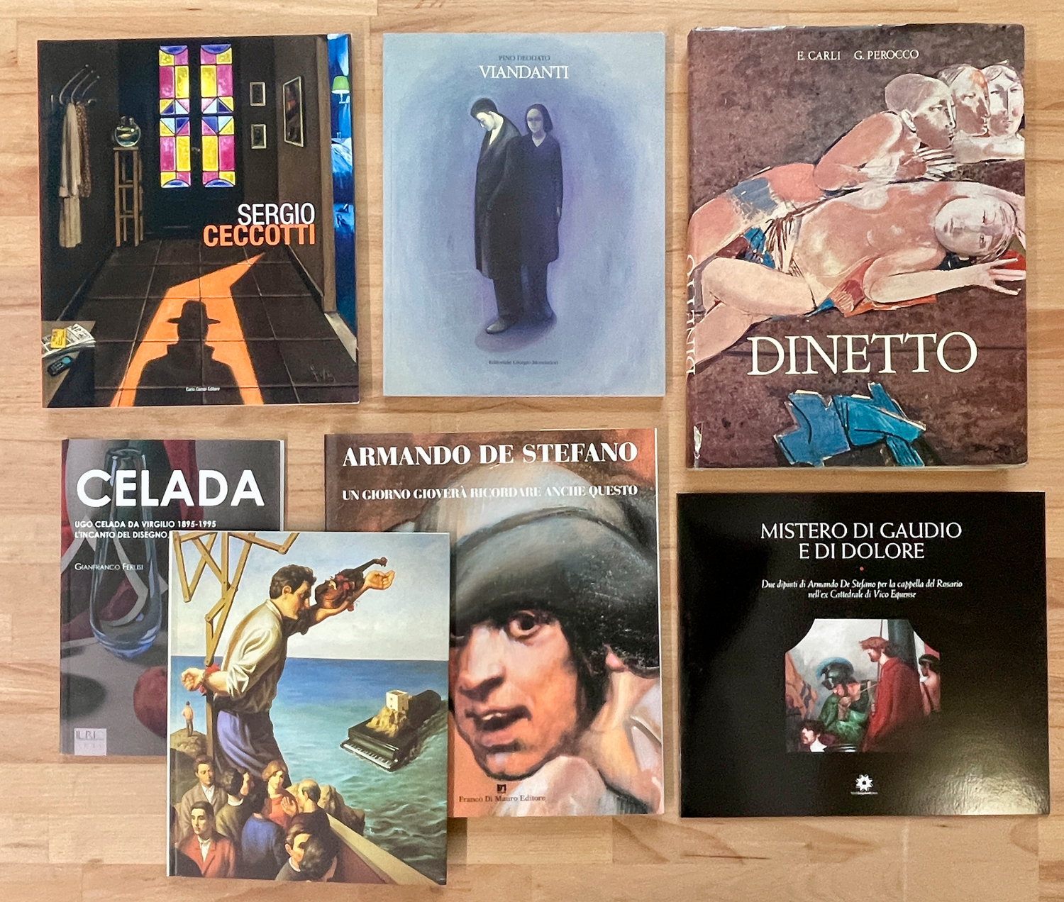 PITTURA FIGURATIVA ITALIANA DEL DOPOGUERRA - Lotto unico di 7 cataloghi