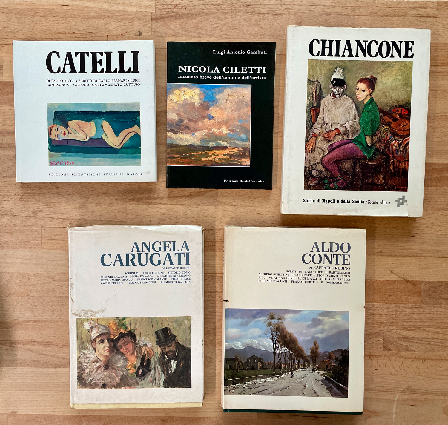 PITTURA FIGURATIVA NAPOLETANA TRA '800 E '900 - Lotto unico di 5 cataloghi