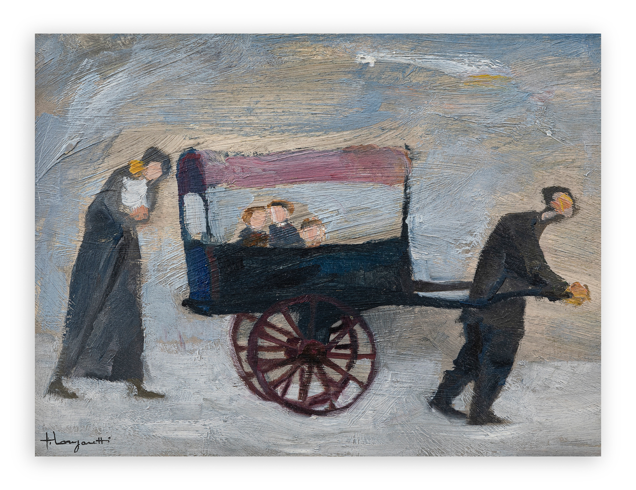 TRENTO LONGARETTI (1916-2017) - Poveri sulla neve