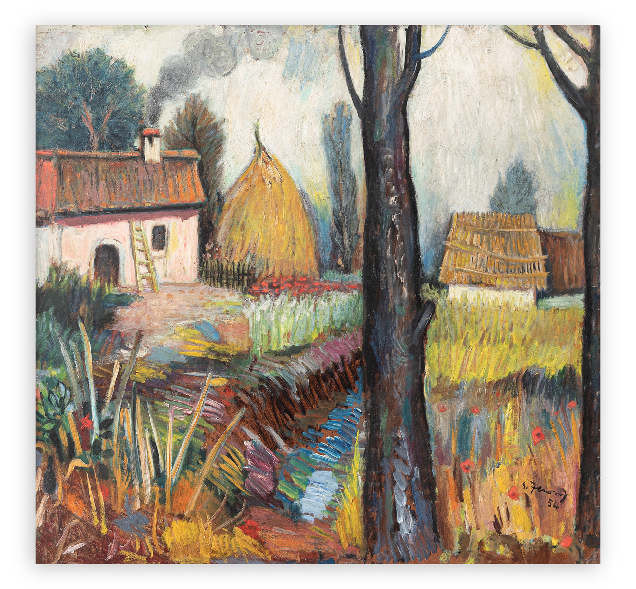 GIANFRANCO FERRONI (1927-2001) - Paesaggio varesino, 1954