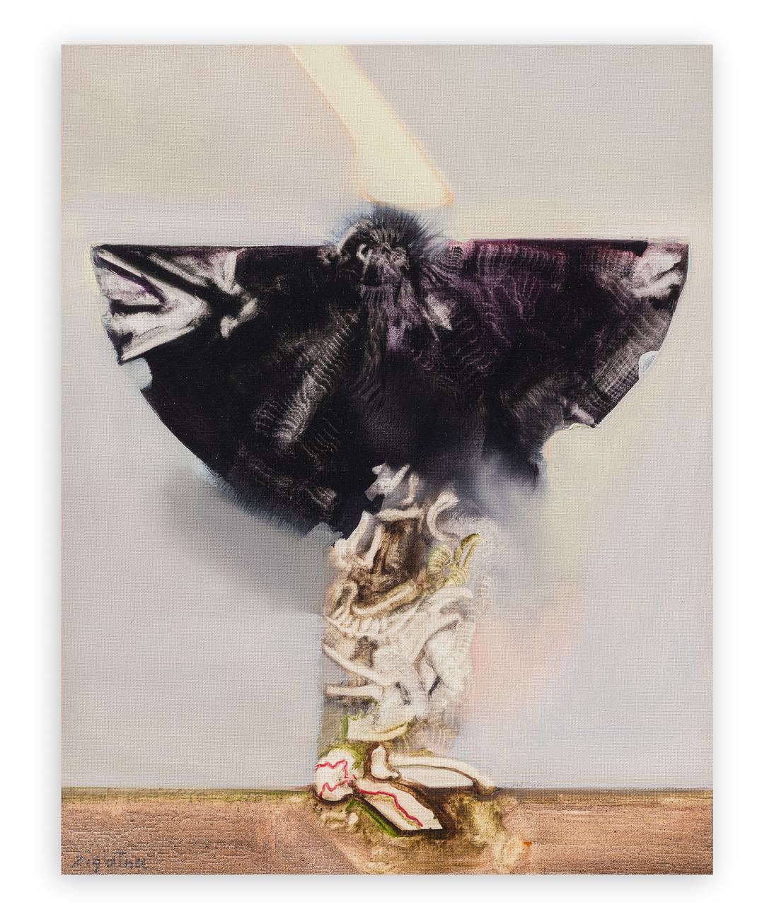 GIUSEPPE ZIGAINA (1924-2015) - Farfalla che depone le uova