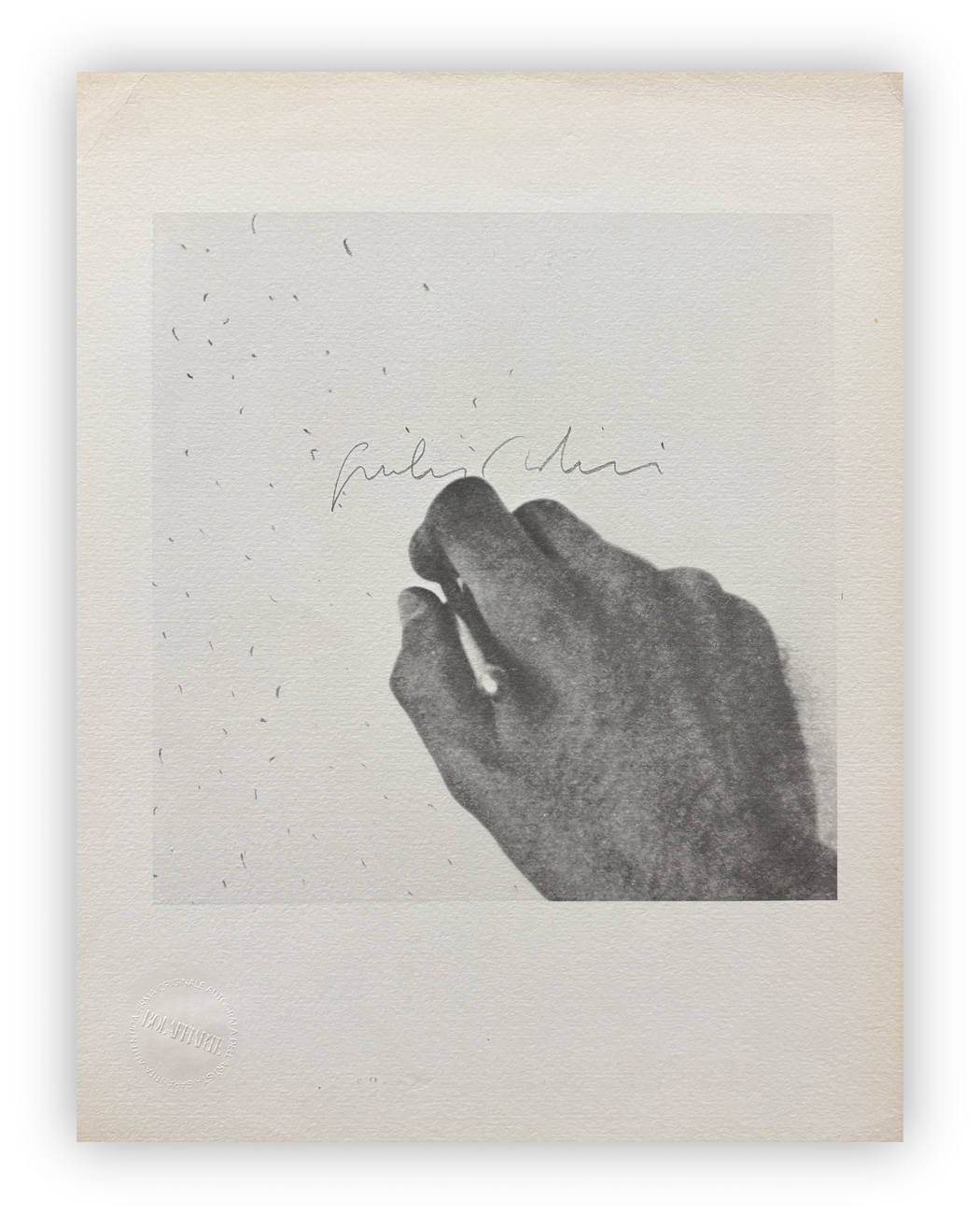 GIULIO PAOLINI (1940) - Vedo, 1969 (la decifrazione del mio campo visivo)