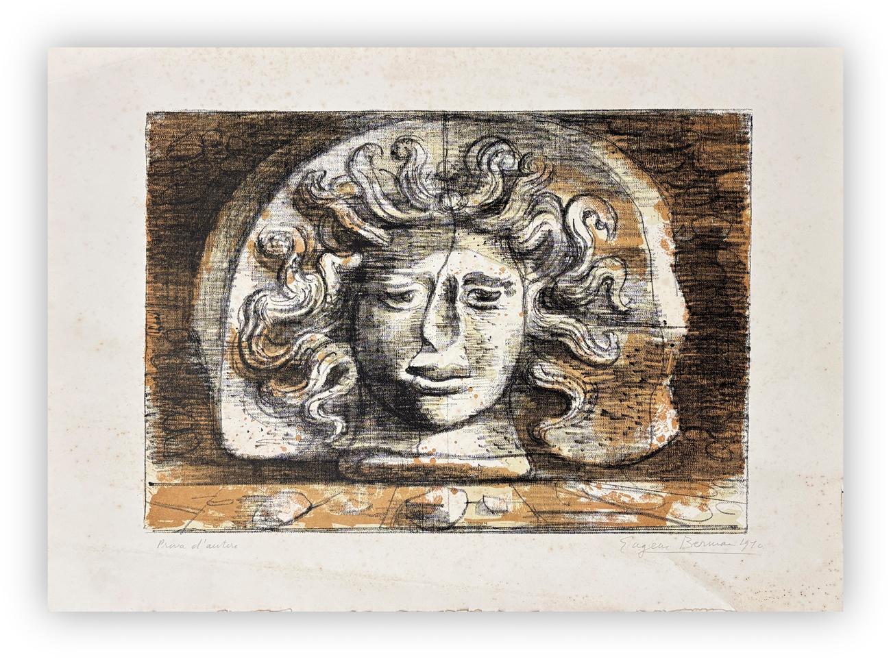 EUGÈNE GUSTAVOVITCH BERMAN (1899-1972) - Senza Titolo (Medusa), 1970