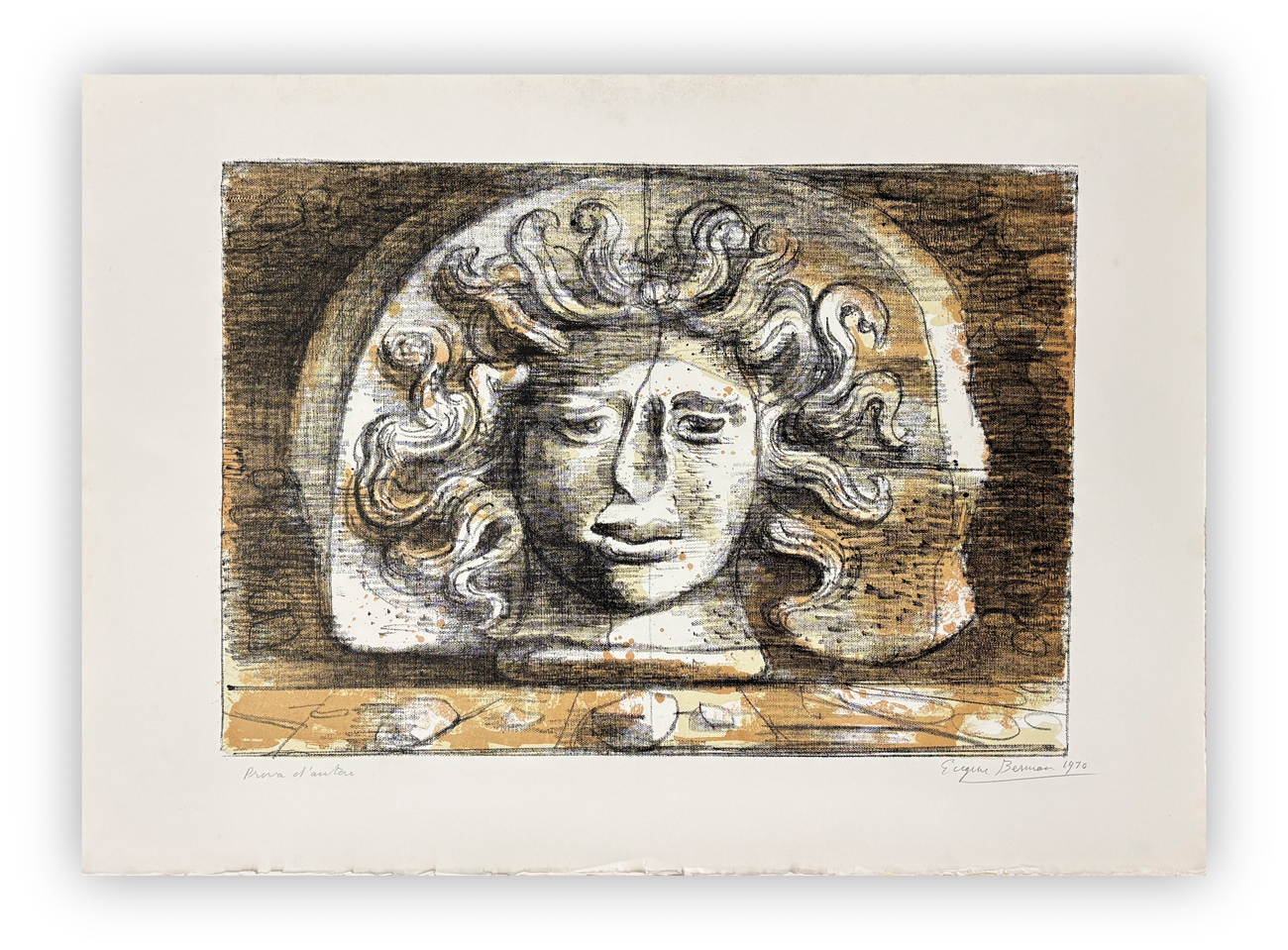 EUGÈNE GUSTAVOVITCH BERMAN (1899-1972) - Senza Titolo (Medusa), 1970