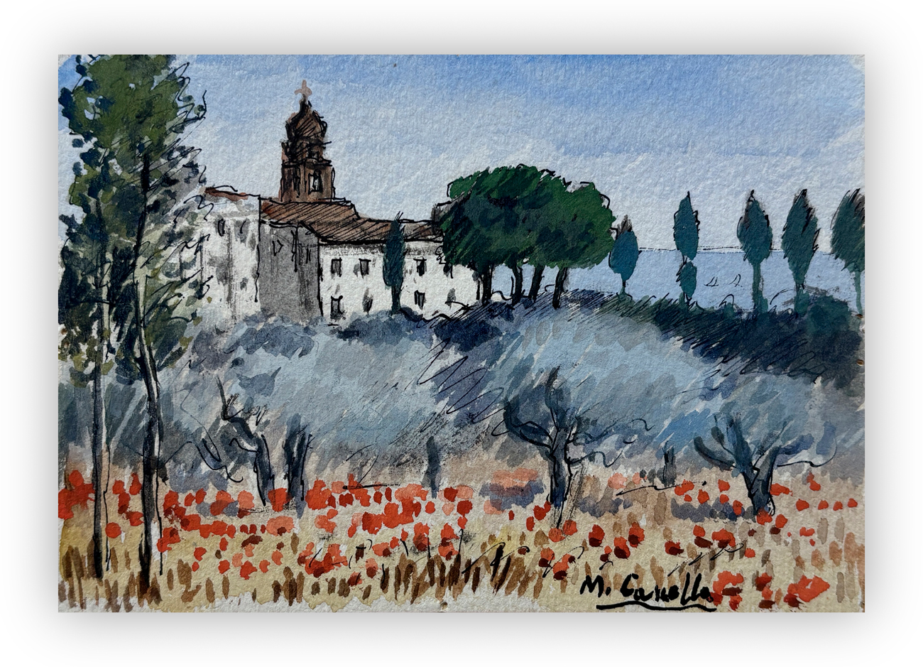 MICHELE CASCELLA (1892-1989) - Il convento di Michetti a Francavilla a Mare, 1947
