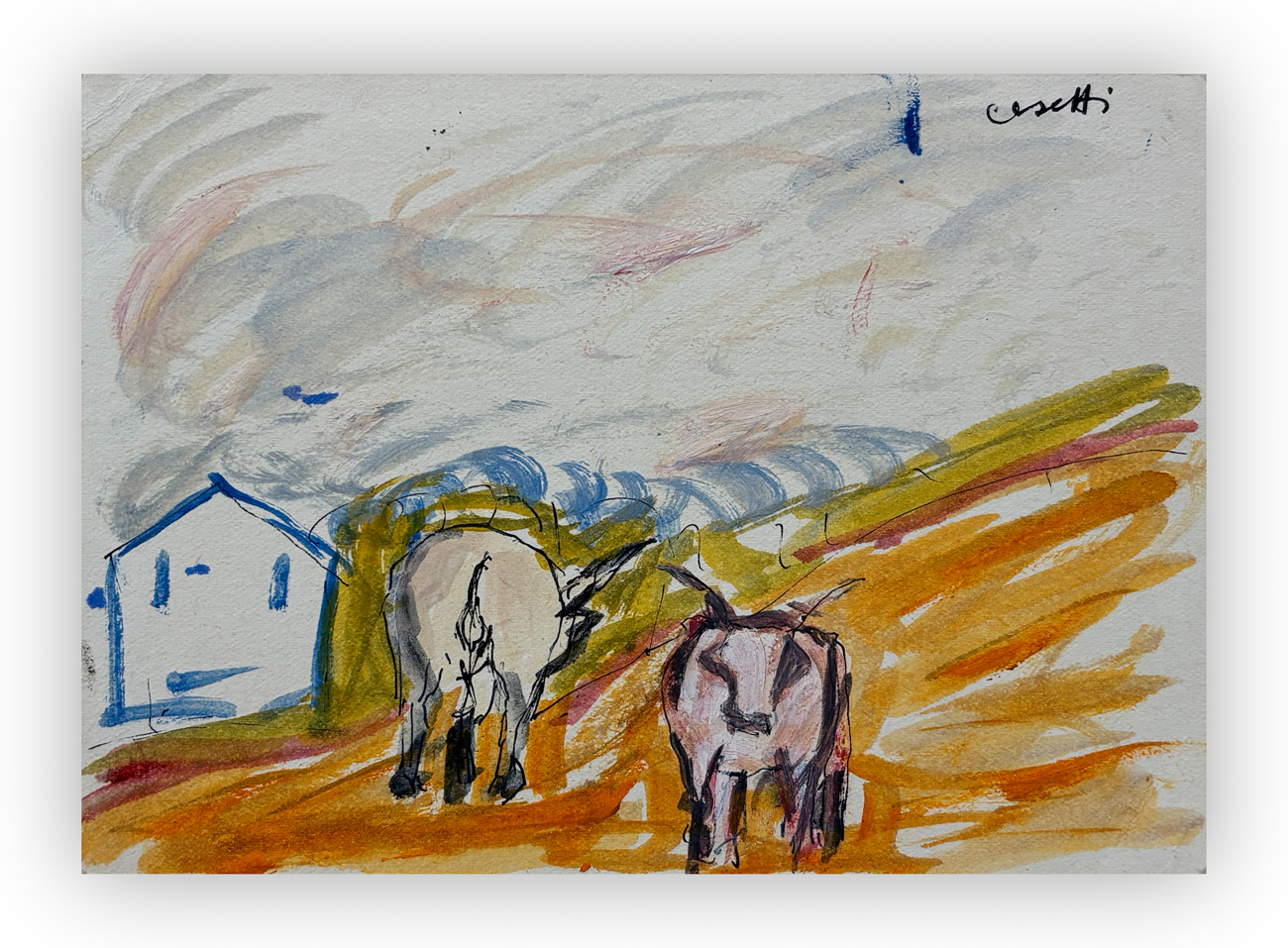 GIUSEPPE CESETTI (1902-1990) - Pascolo, 1952