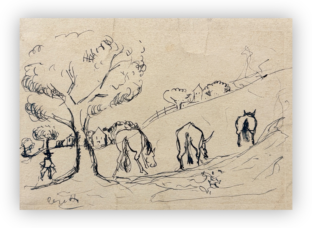 GIUSEPPE CESETTI (1902-1990) - Pascolo