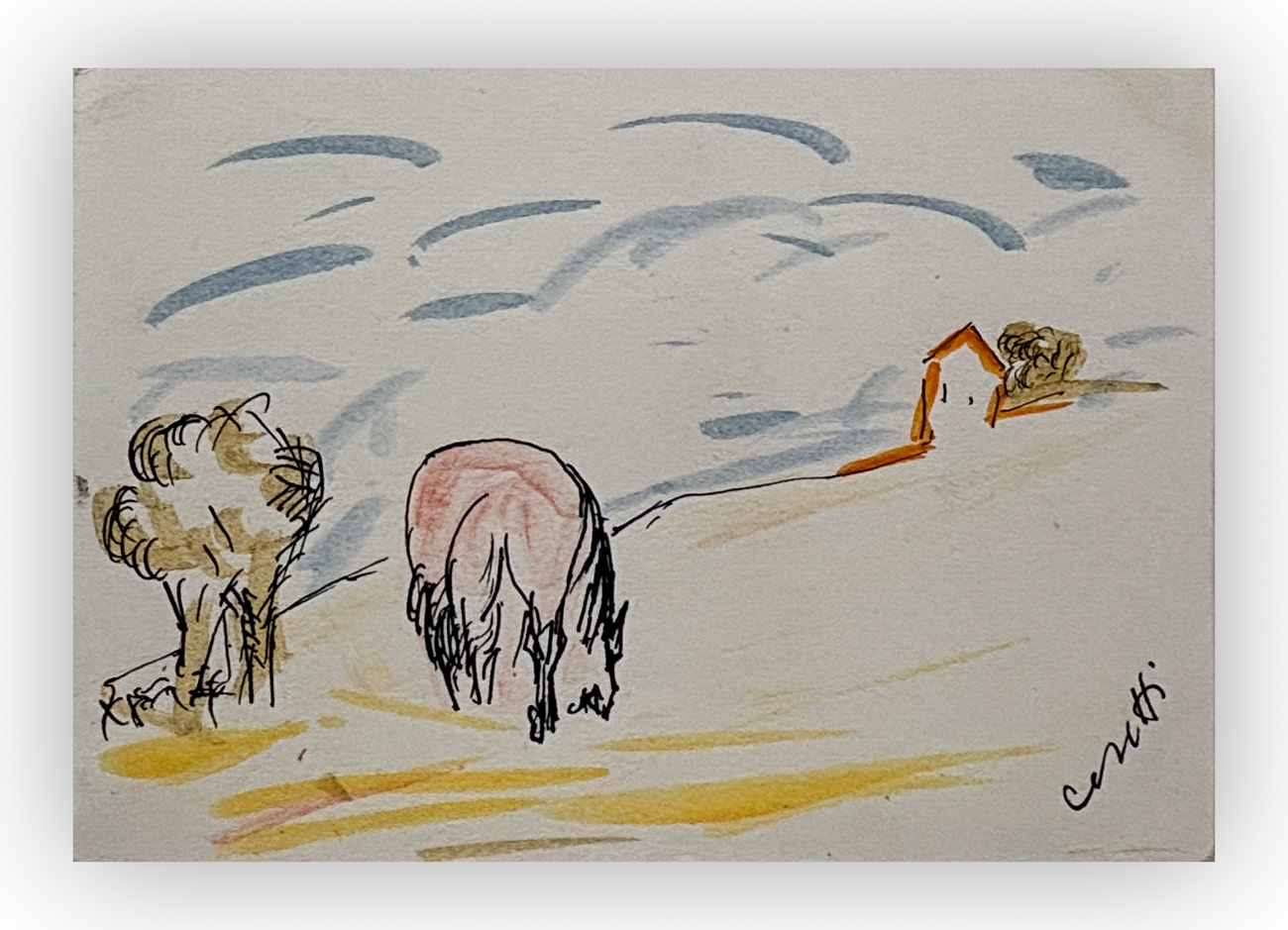 GIUSEPPE CESETTI (1902-1990) - Pascolo, 1952
