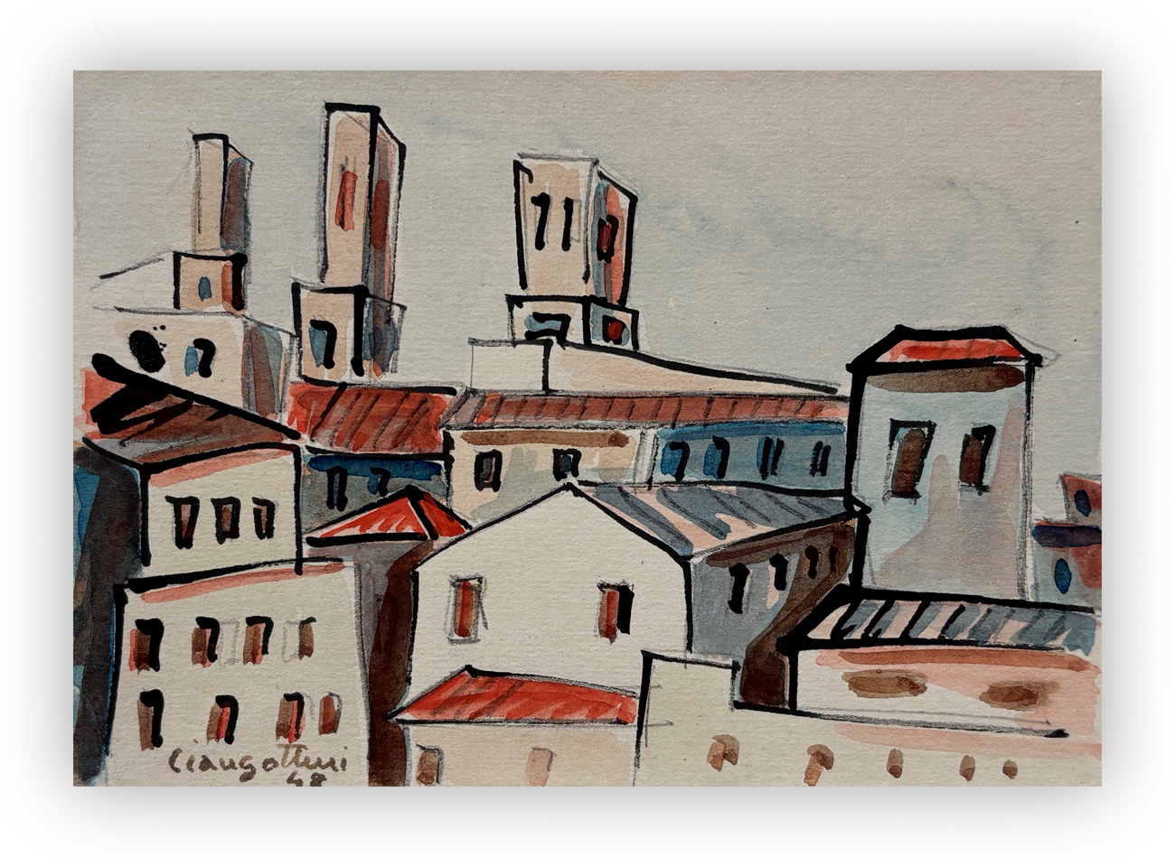 GIOVANNI CIANGOTTINI (1912-1988) - Senza Titolo, 1948