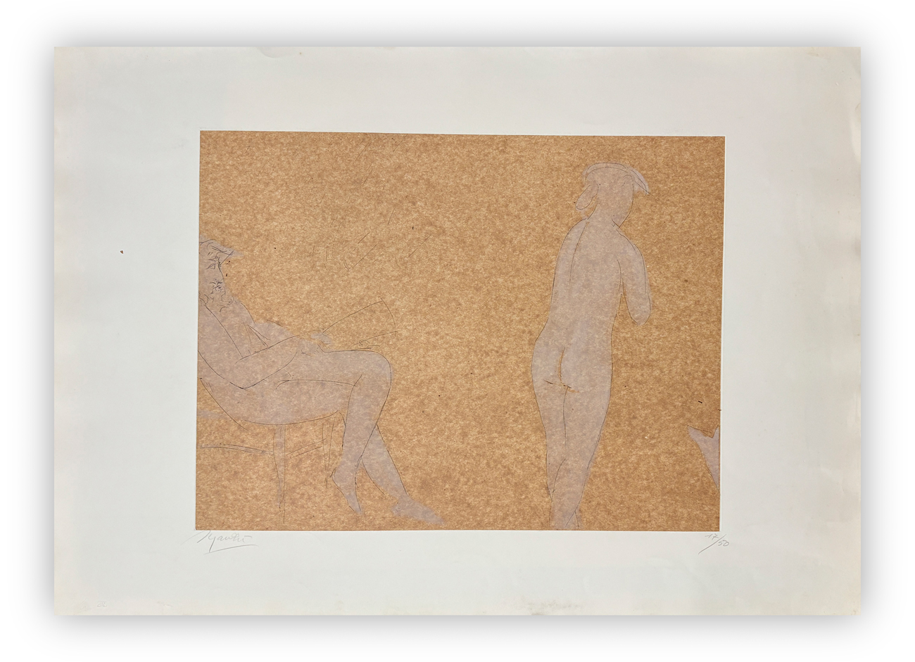 GIACOMO MANZÙ (1908-1991) - Pittore con modella II, 1978