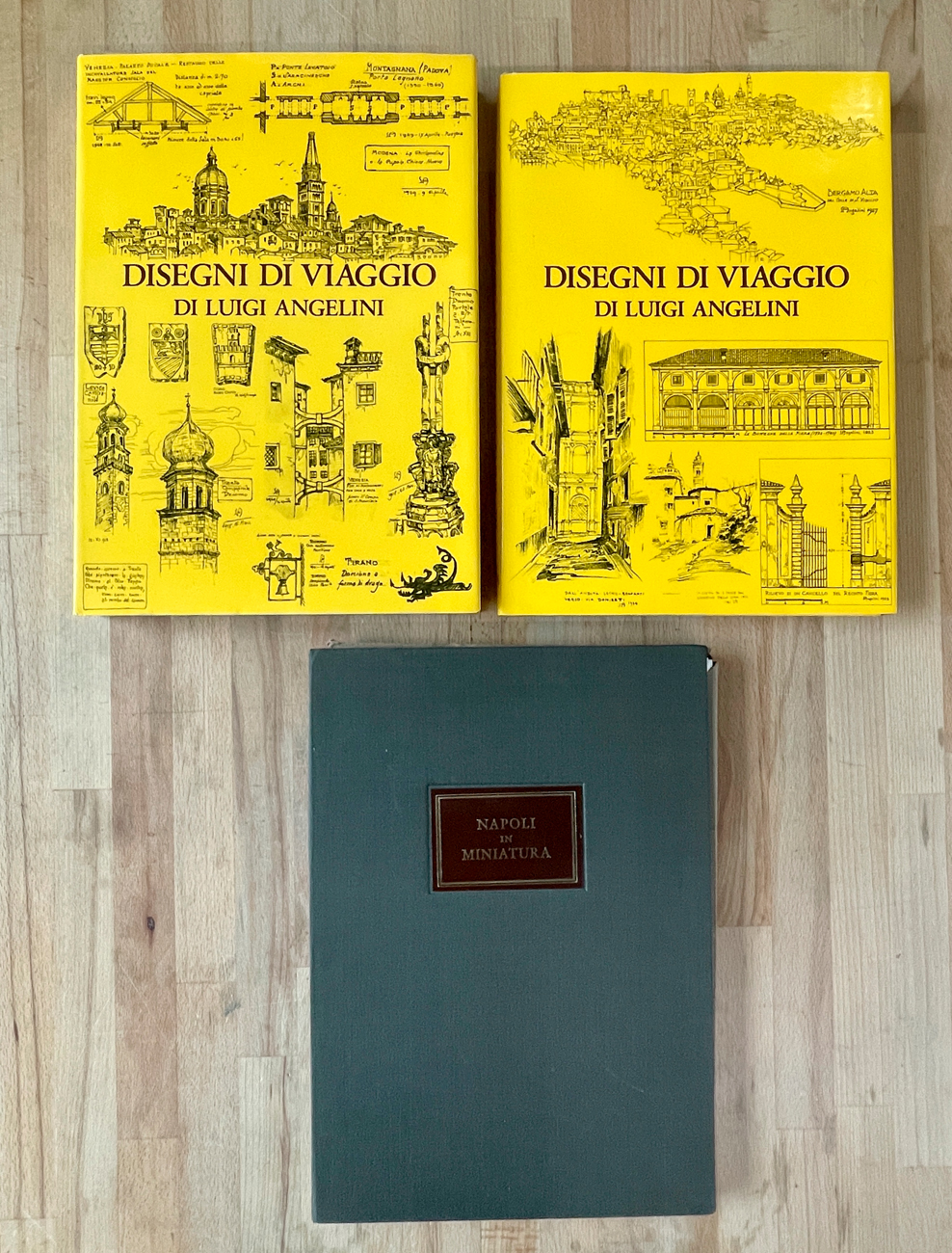 DISEGNI DI VIAGGIO DI LUIGI ANGELINI E NAPOLI IN MINIATURA - Lotto unico di 3 edizioni:
