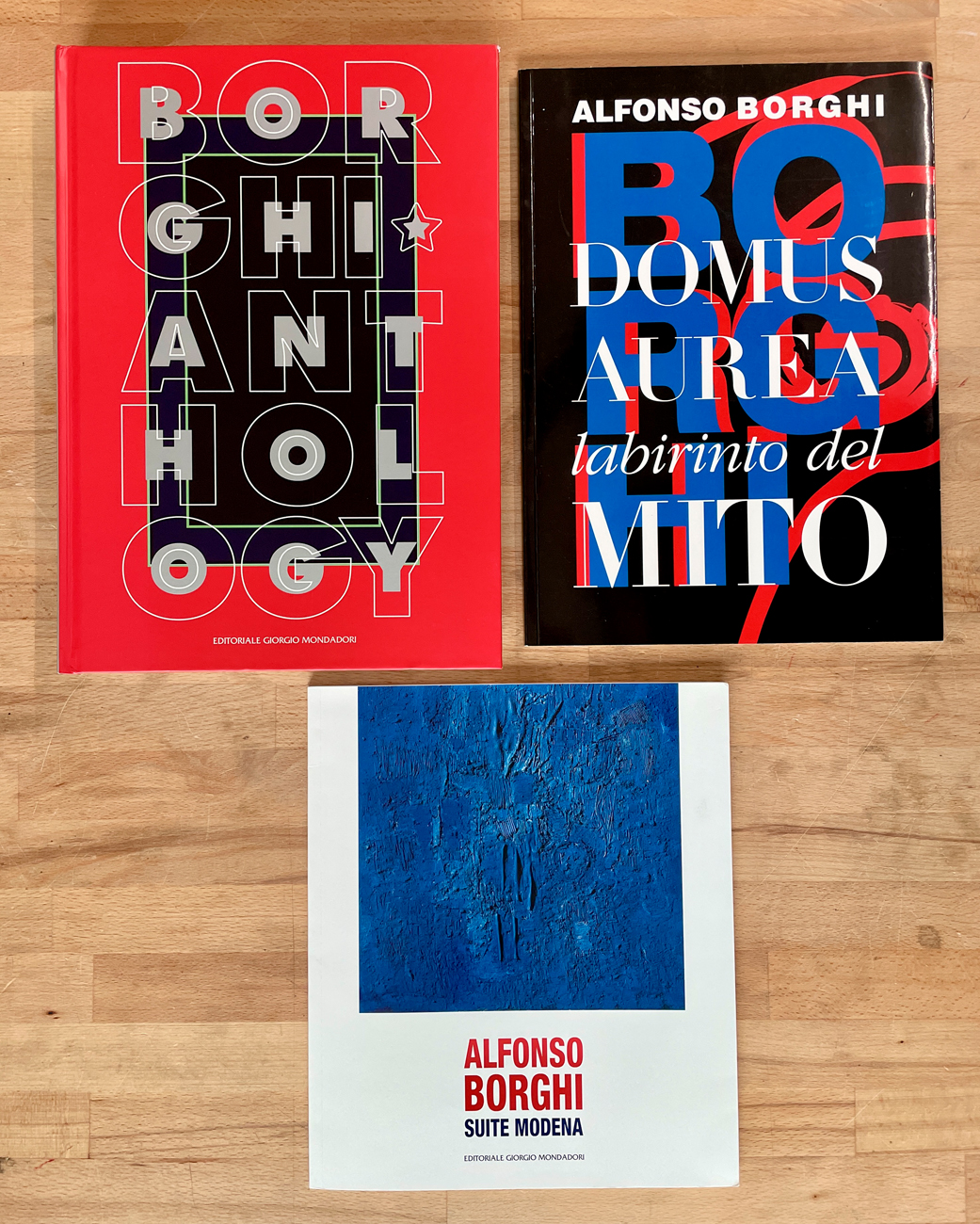 ALFONSO BORGHI - Lotto unico di 3 cataloghi, di cui 1 autografato