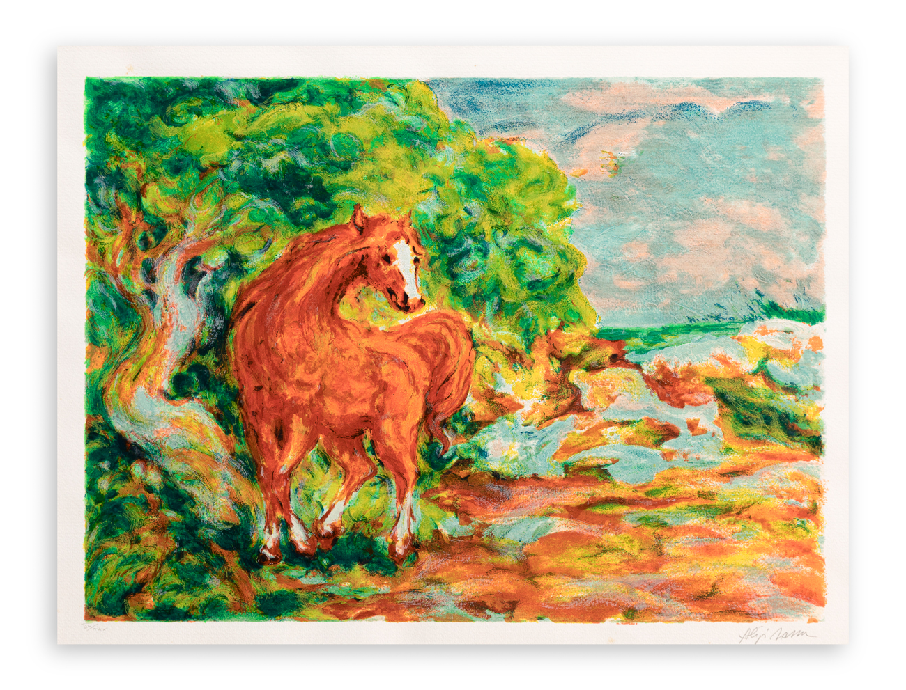 ALIGI SASSU (1912-2000) - Il cavallo rosso, 1987