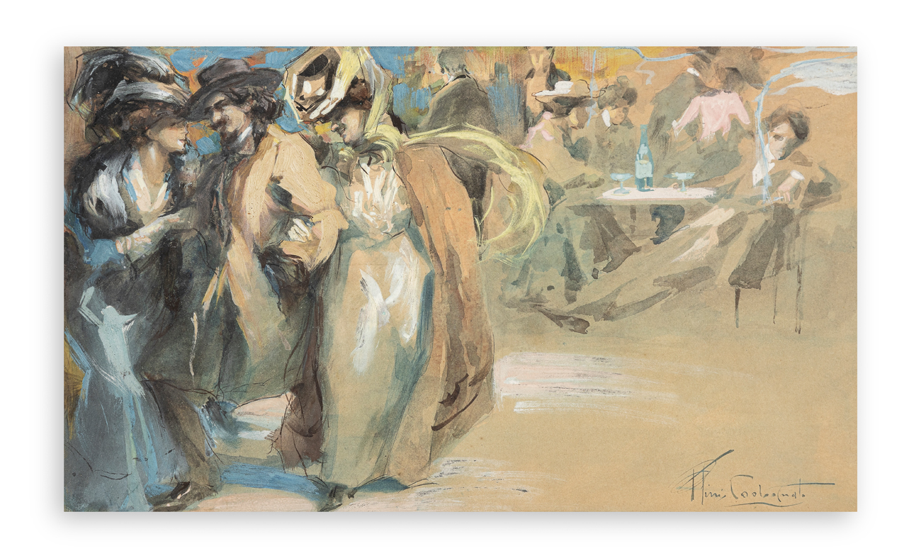 PLINIO CODOGNATO (1878-1940) - Senza Titolo (Le accompagnatrici)