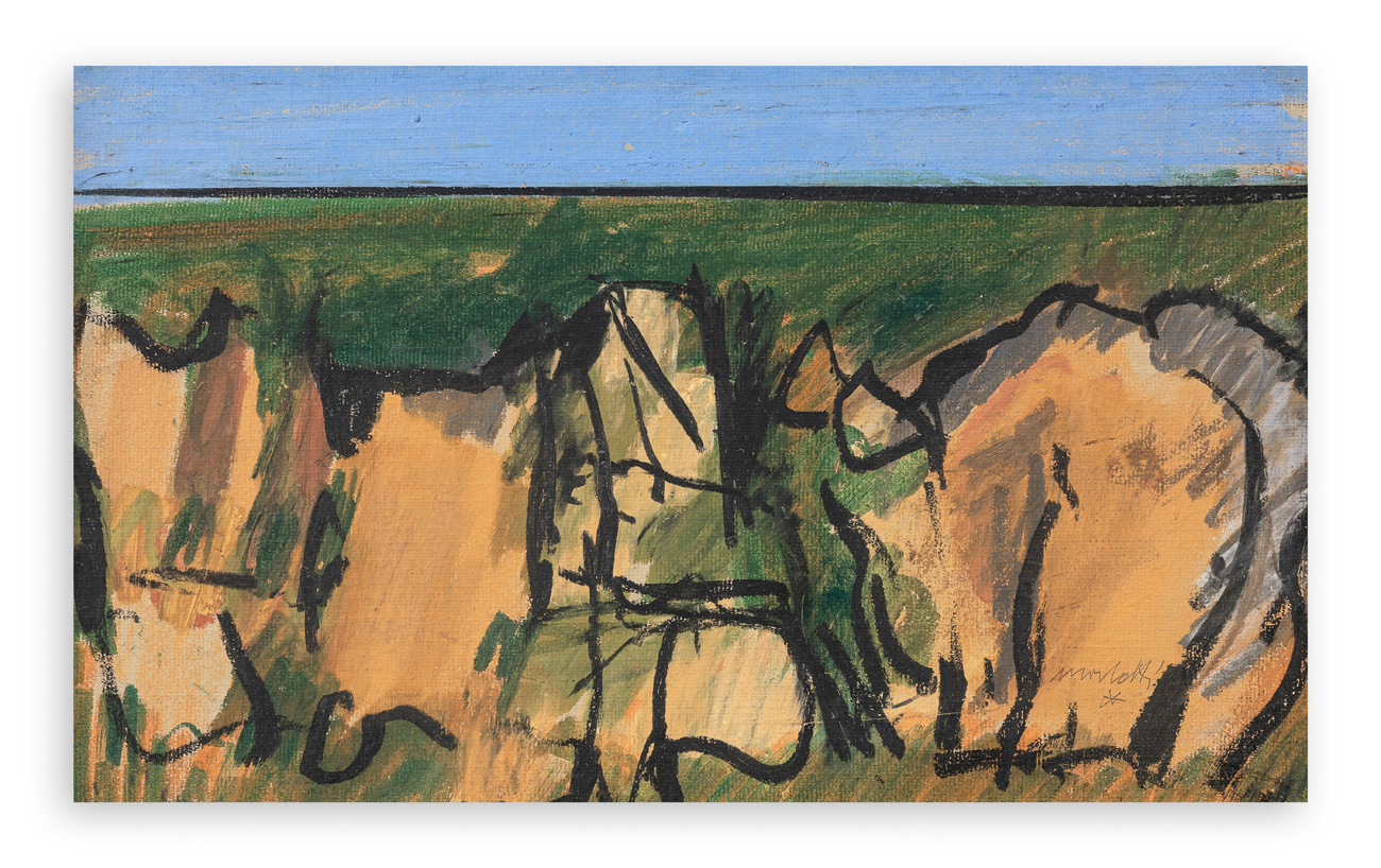 ENNIO MORLOTTI (1910-1992) - Senza Titolo (Ulivi a Bordighera), 1988