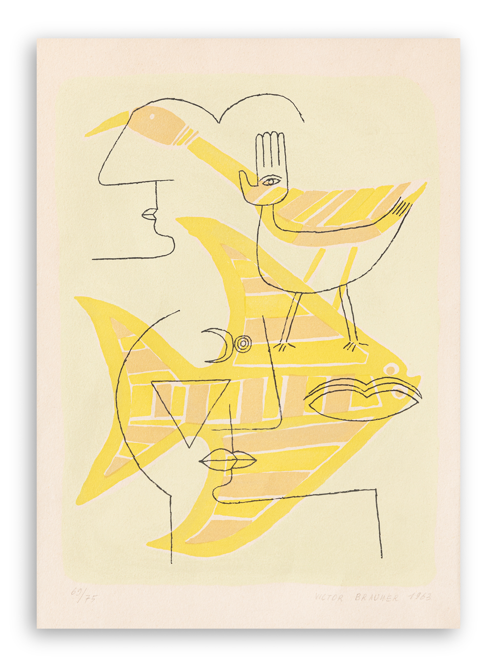 VICTOR BRAUNER (1903-1966) - Traces et interstices, 1963