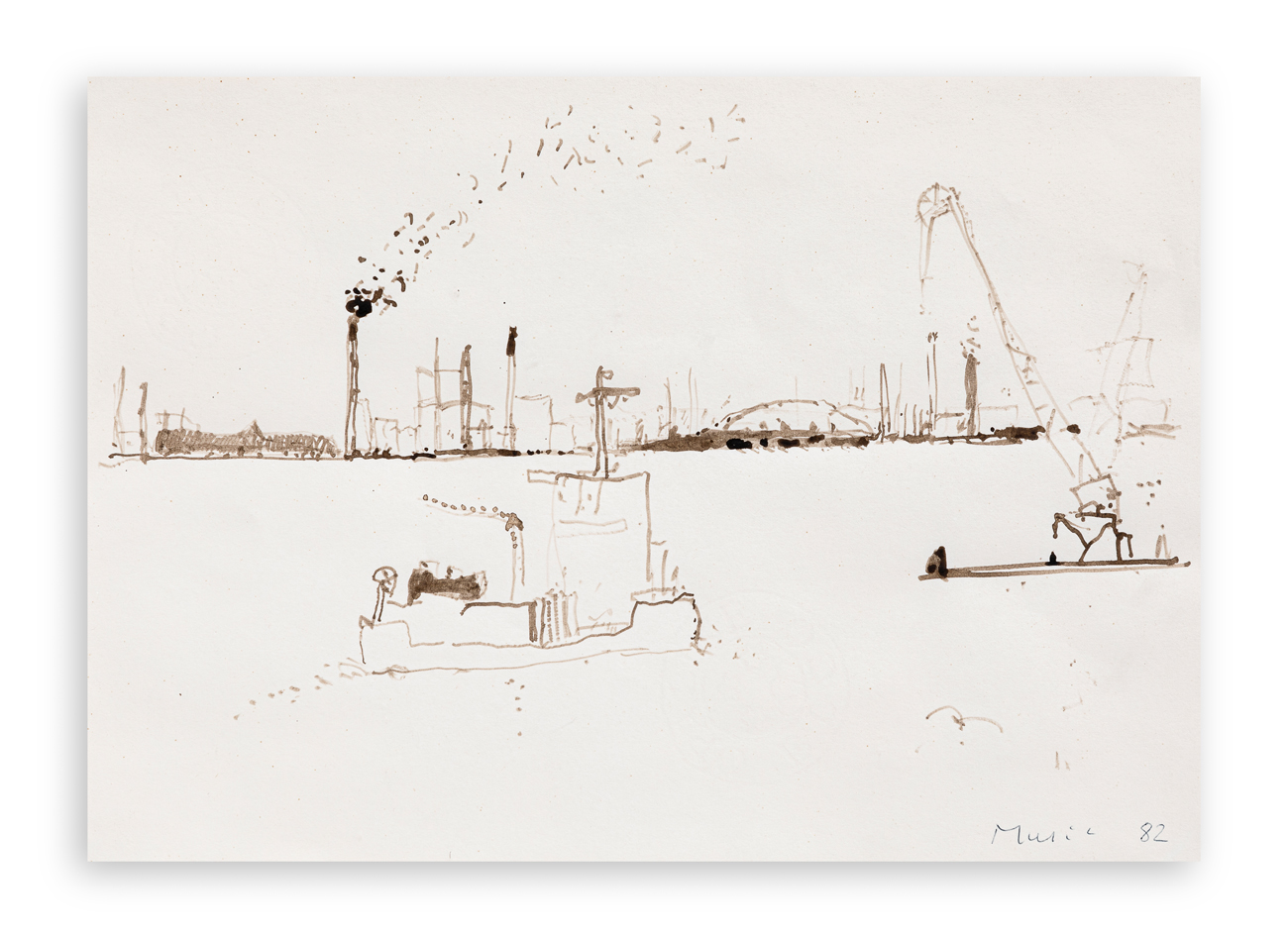 ANTON ZORAN MUSIC (1909-2005) - Porto Marghera dalla Giudecca, 1982