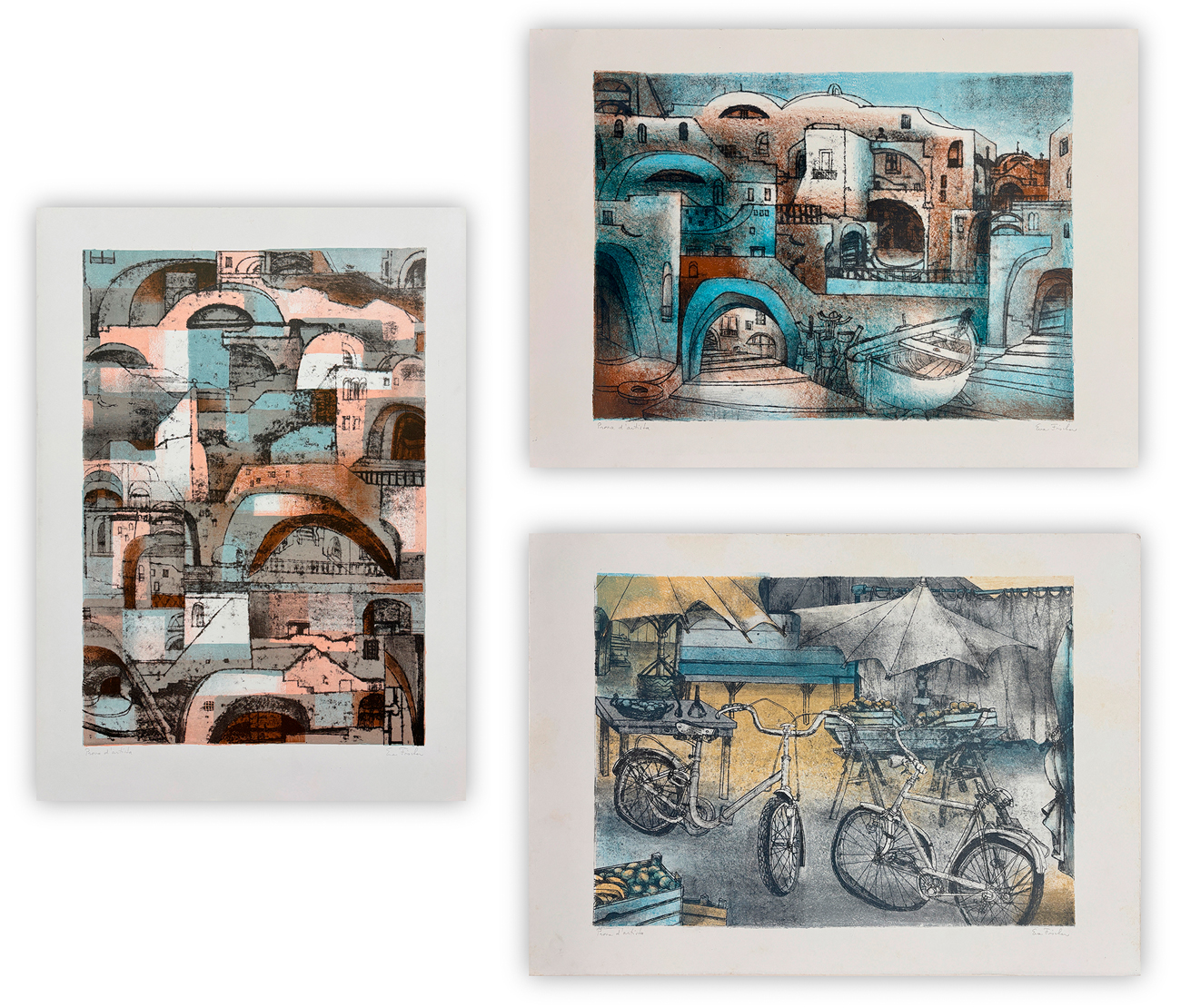 EVA FISCHER (1920-2015) - Lotto unico di 3 litografie