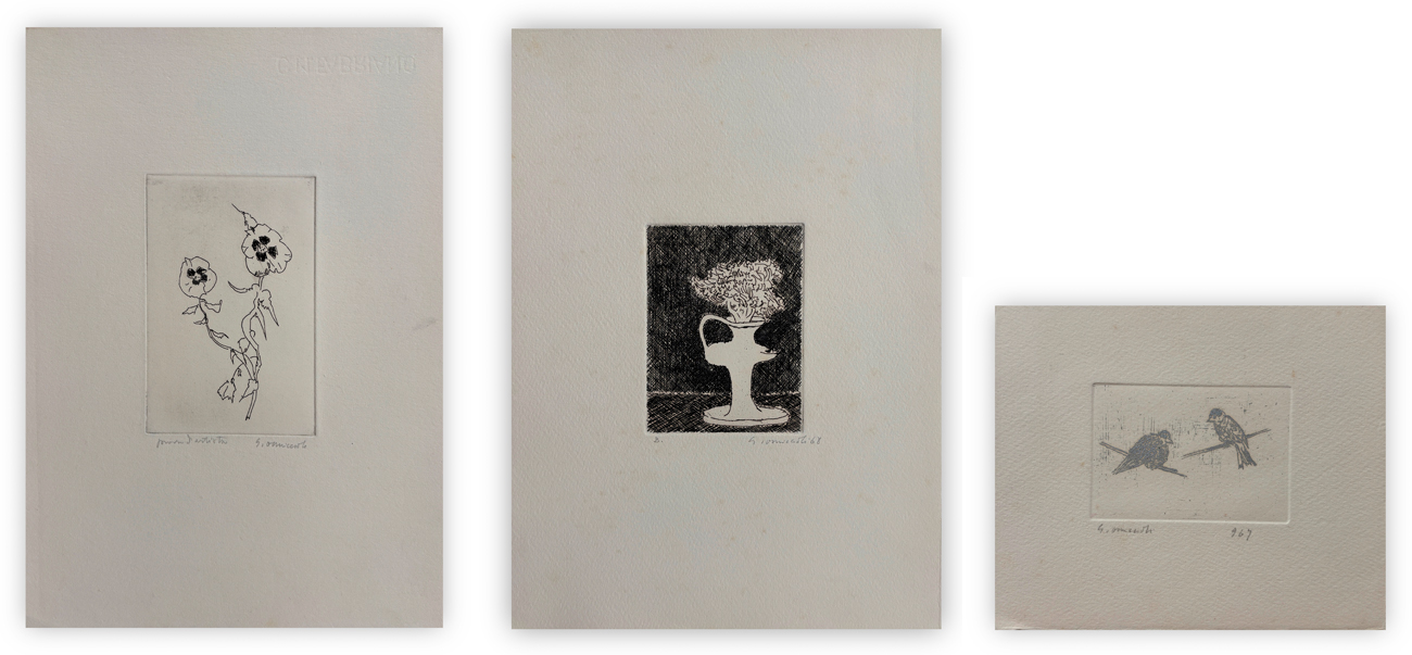 GIOVANNI OMICCIOLI (1901-1975)  Lotto unico composto da 3 acqueforti