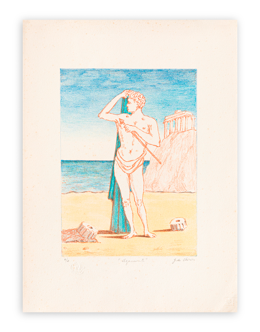 GIORGIO DE CHIRICO (1888-1978) - Agamonte, 1974