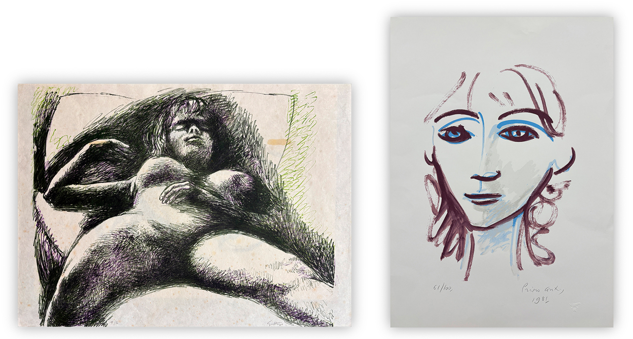 AUTORI VARI (RENATO GUTTUSO E PRIMO CONTI) - Lotto unico di 2 opere