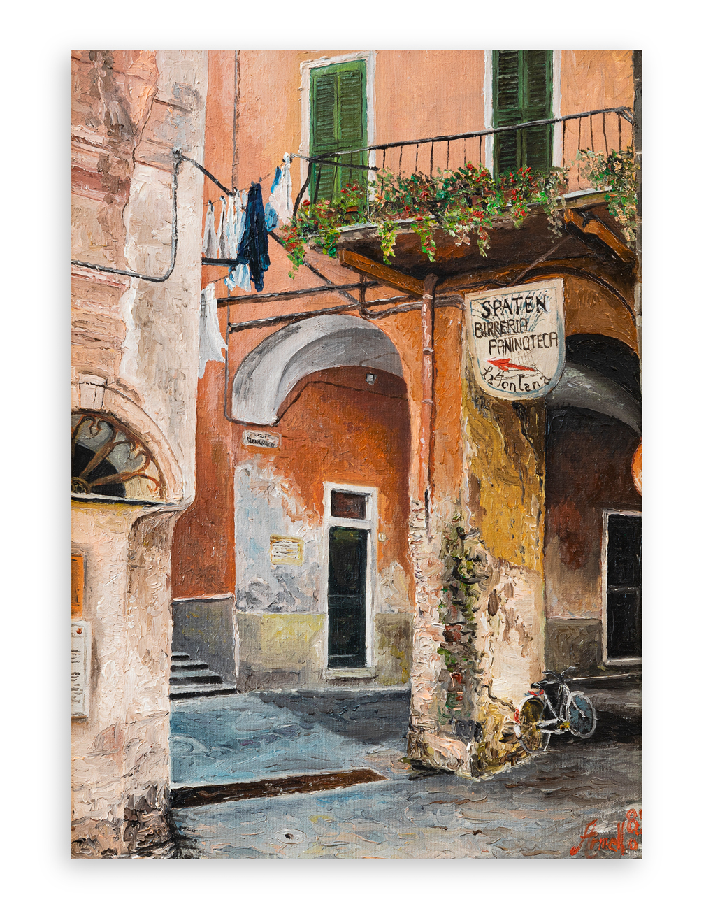 ALFREDO ARMELLINI - Uno scorcio di Monterosso, 1989