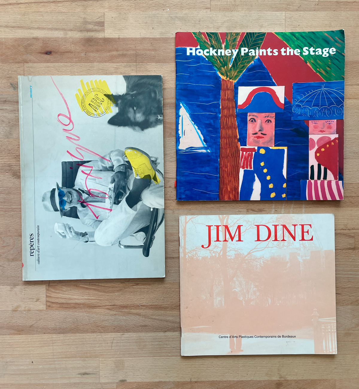 JIM DINE, DAVID HOCKNEY E JACQUES MONORY - Lotto unico di 3 cataloghi
