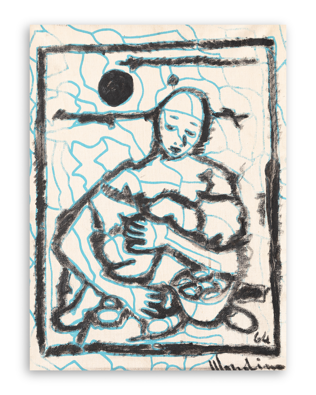 ALDO MONDINO (1938-2005) - Cosa apparirà - La madre di Casorati, 1964
