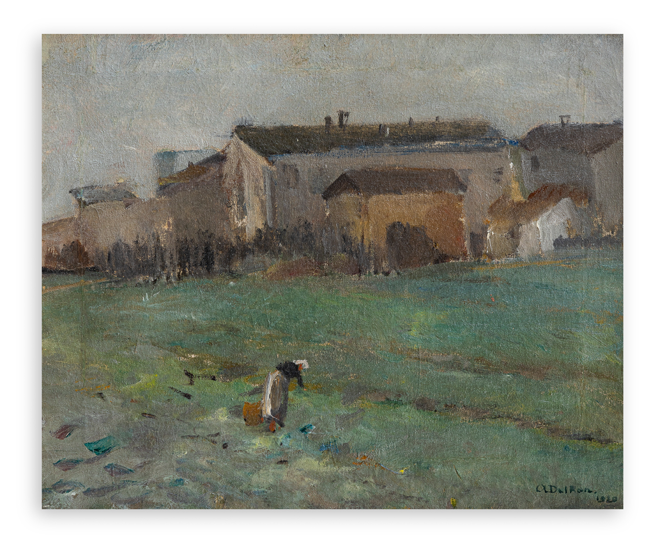 ANGELO DEL BON (1898-1952) - Periferia a San Siro, 1929