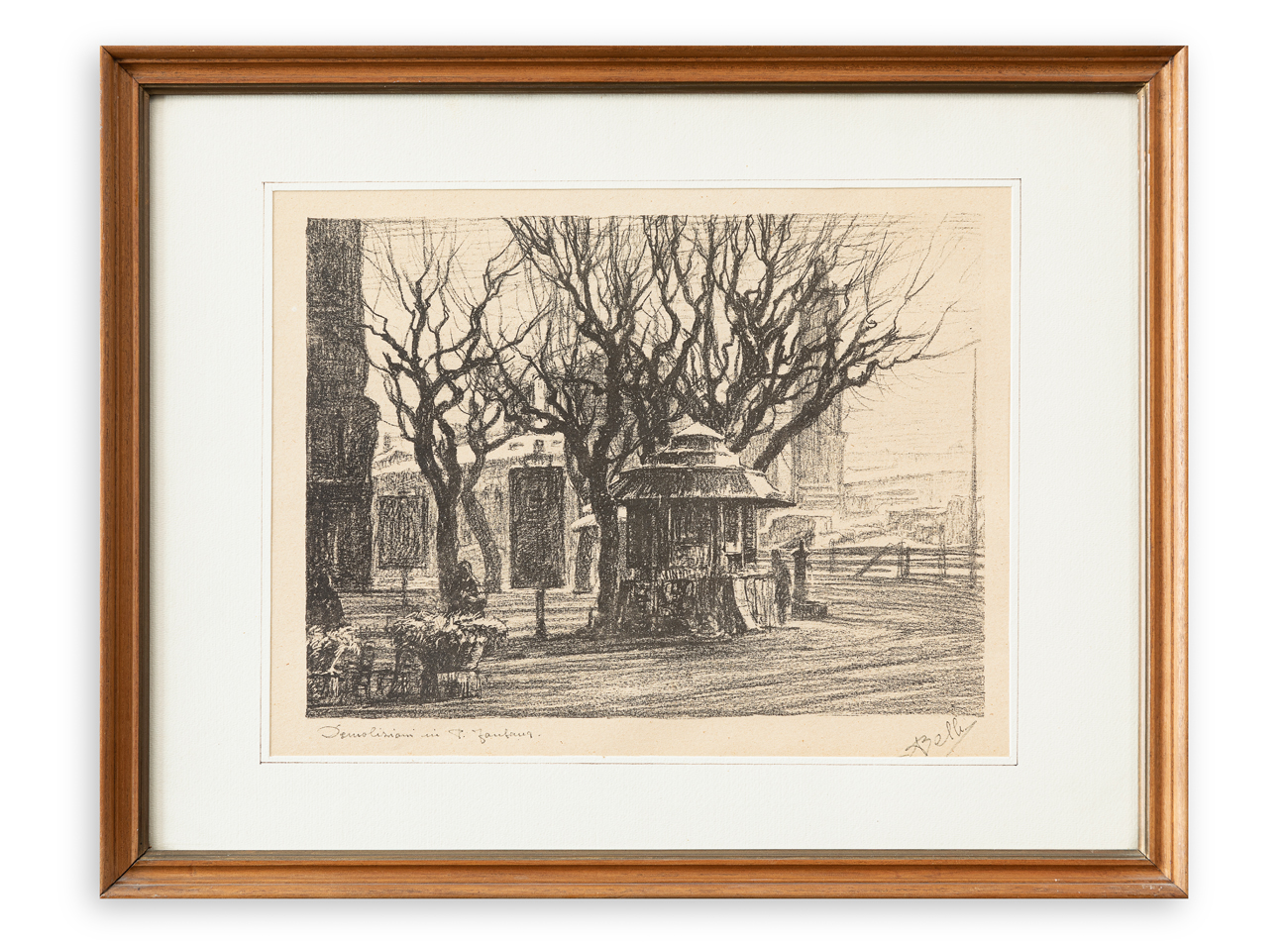 ANNIBALE BELLI - El noster vecc Milan. Demolizioni in P. Fontana
