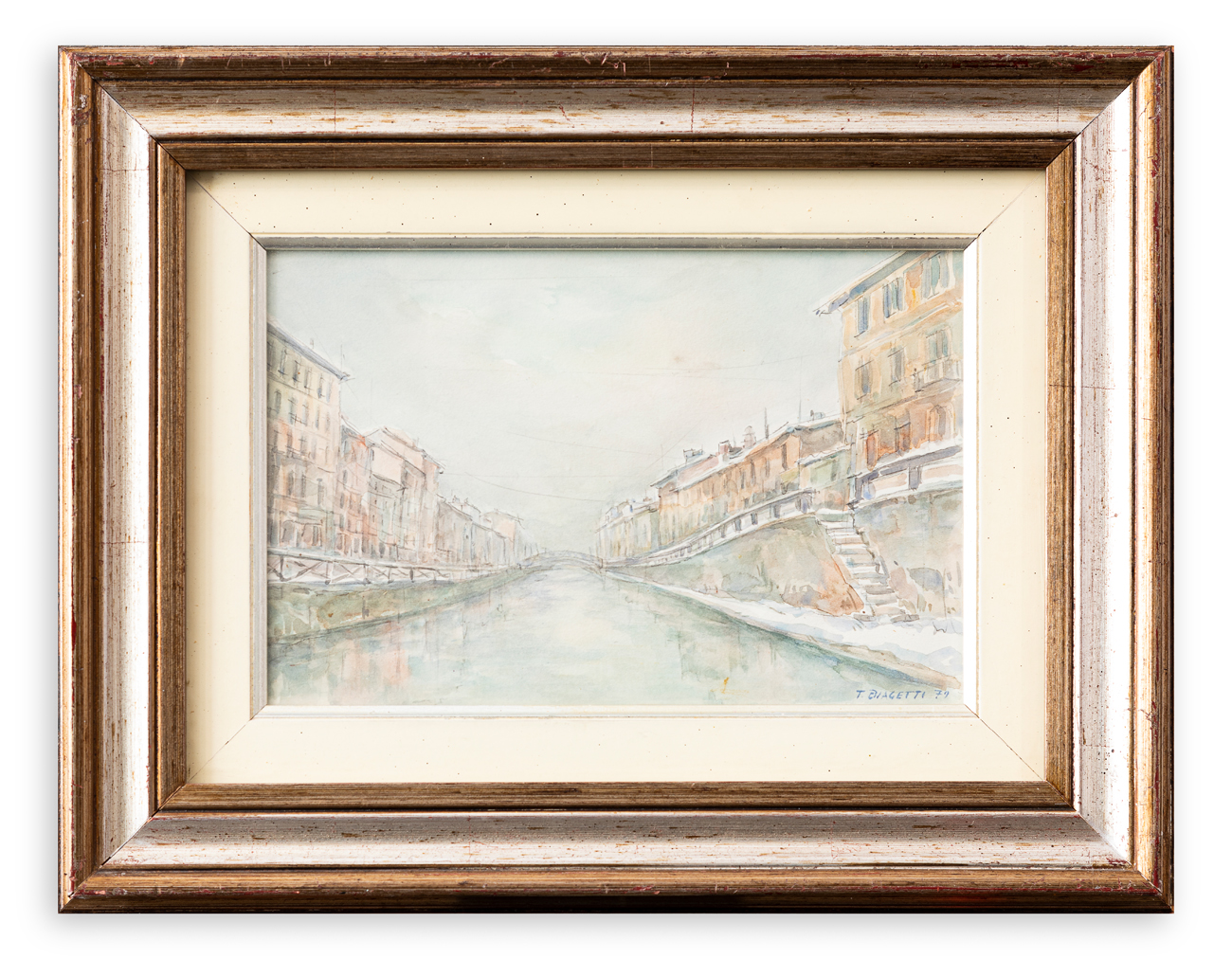 TRENTO BIAGETTI (1877-1948) - Naviglio a Milano, 1979