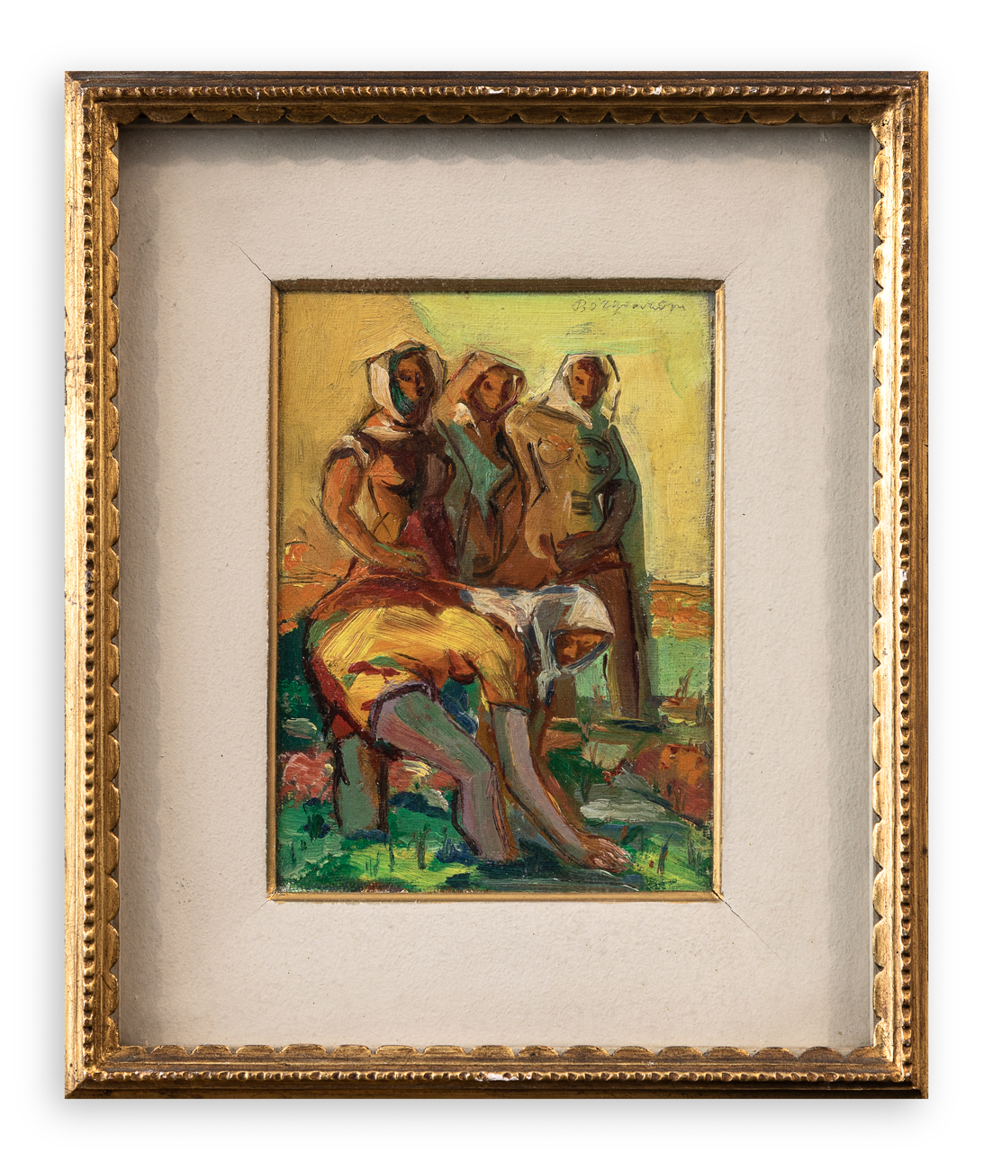 ALDO BORGONZONI (1913-2004) - Mondine in risaia, 1949