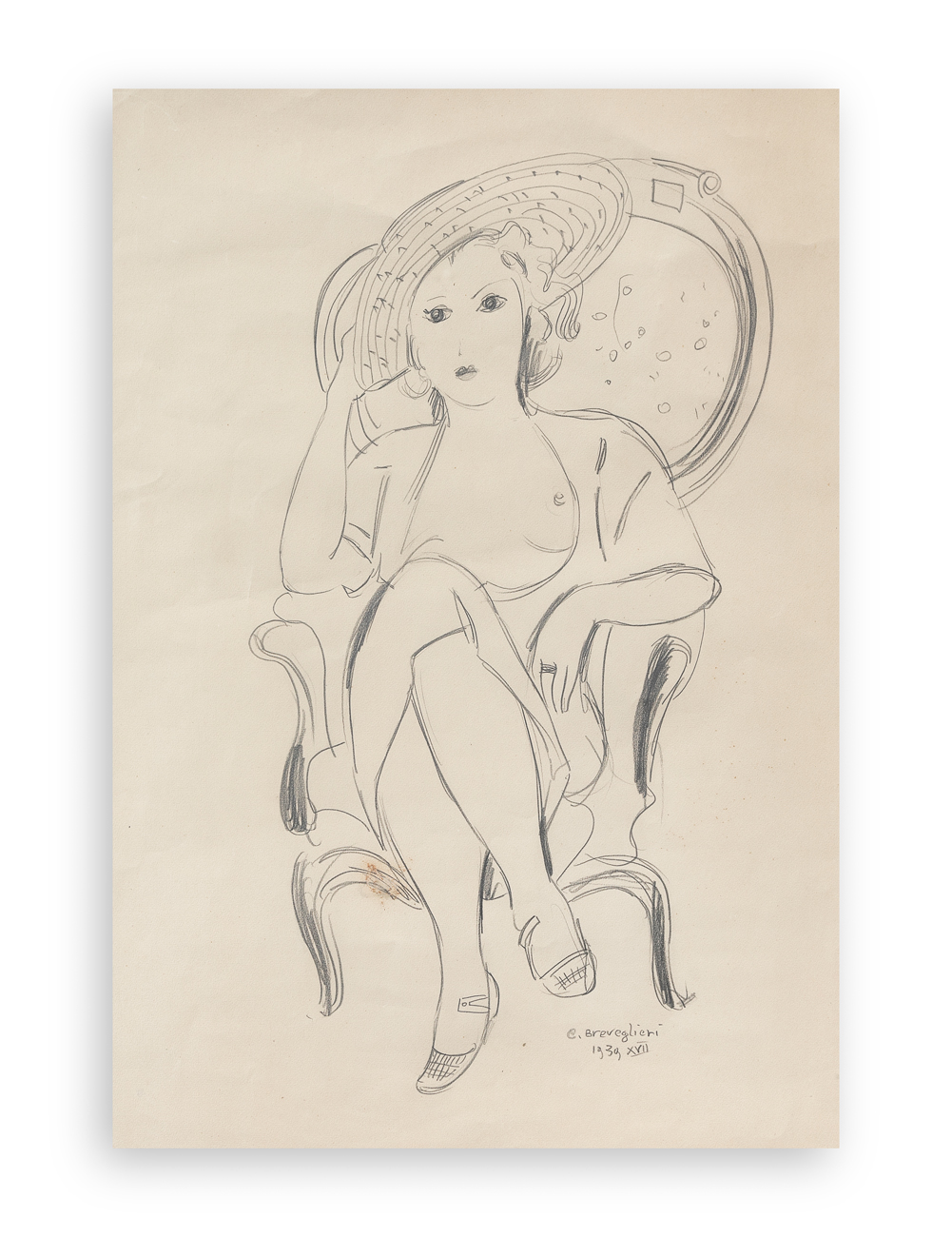CESARE BREVEGLIERI (1902-1948) - Senza Titolo, 1939