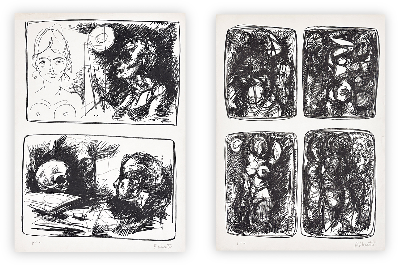 FAUSTO MARIA LIBERATORE (1922-2004) - Lotto unico di 2 litografie